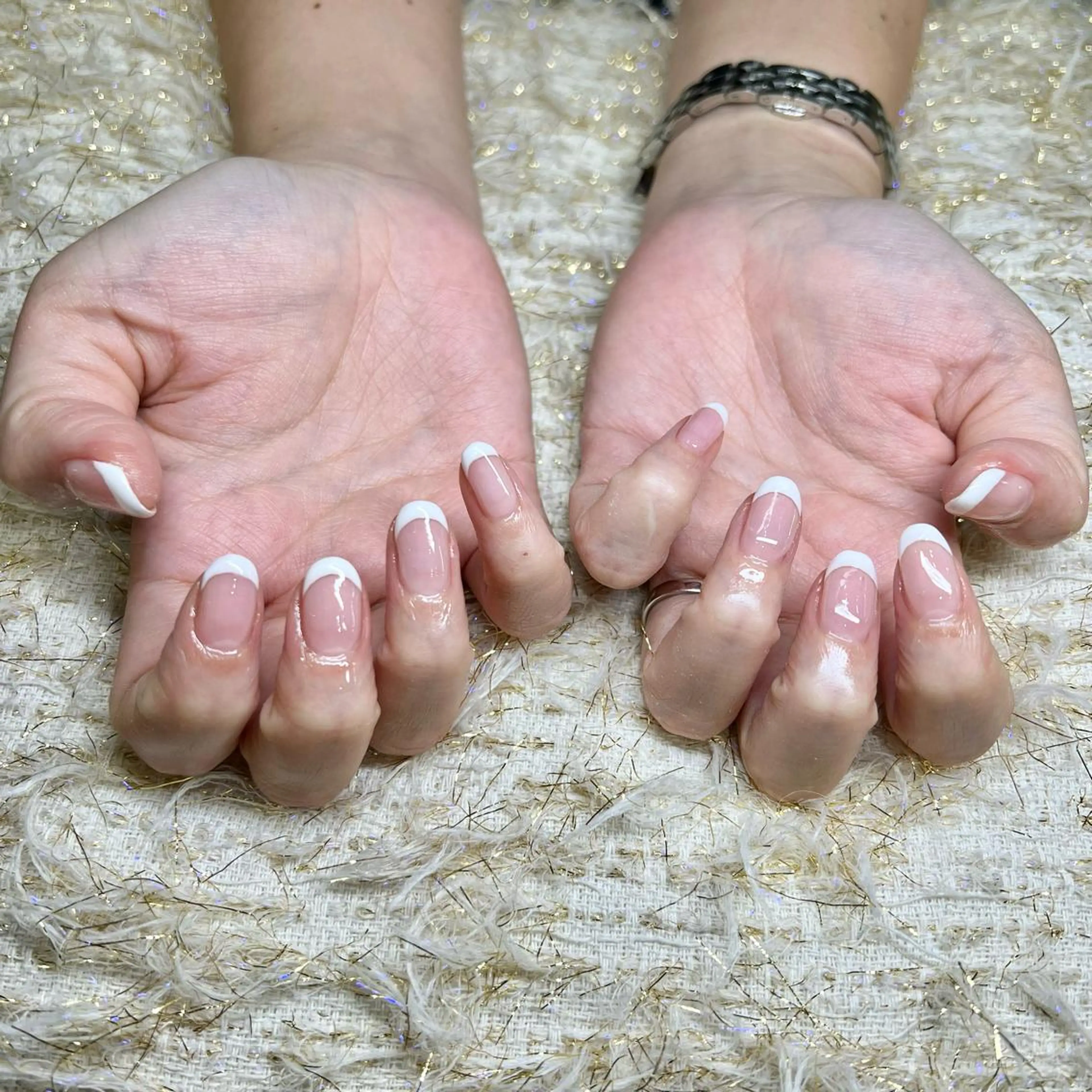 ネイル フレンチネイル 新井 風花のネイルデザイン