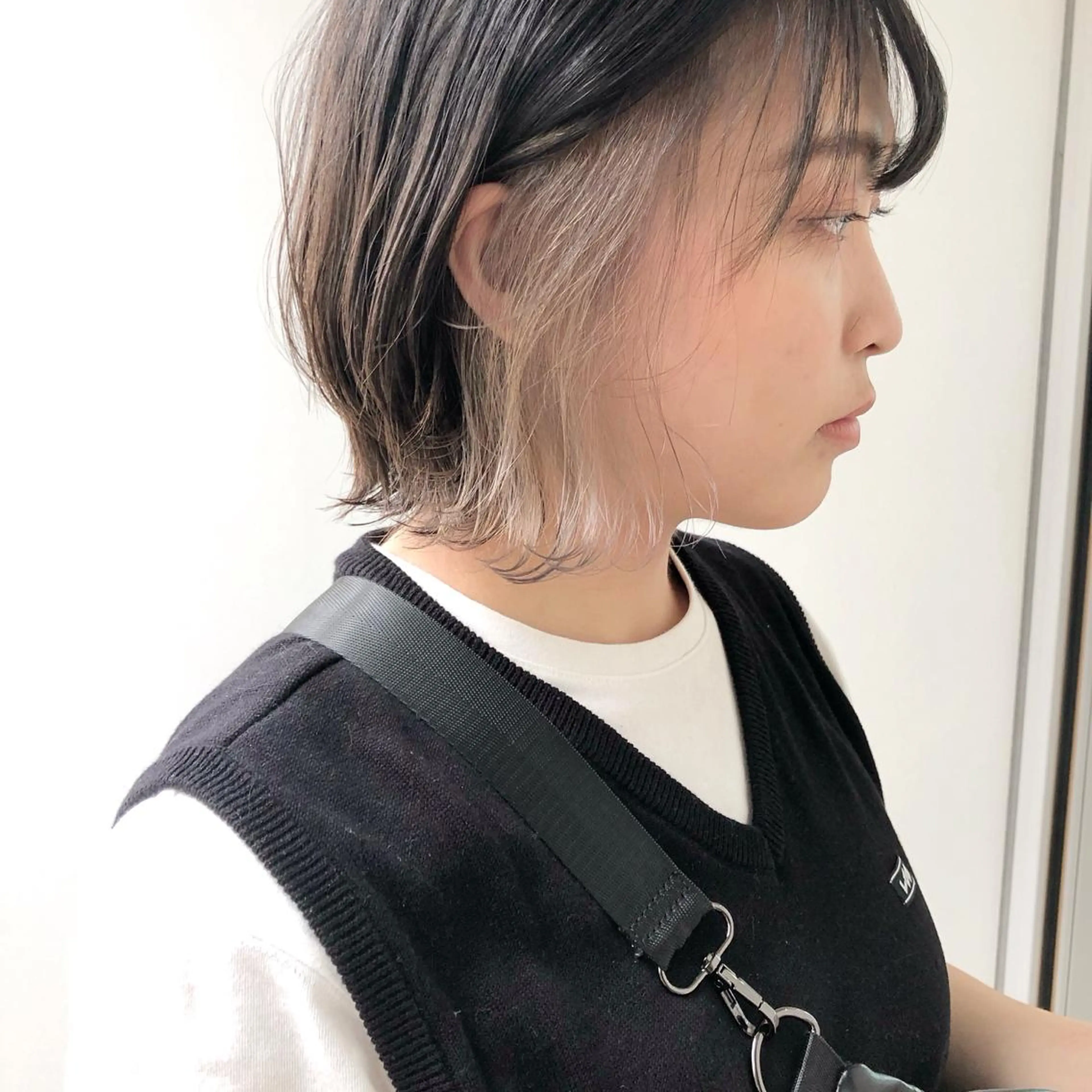 ミディアム カラー インナーカラー 榎園 由美のヘアスタイル