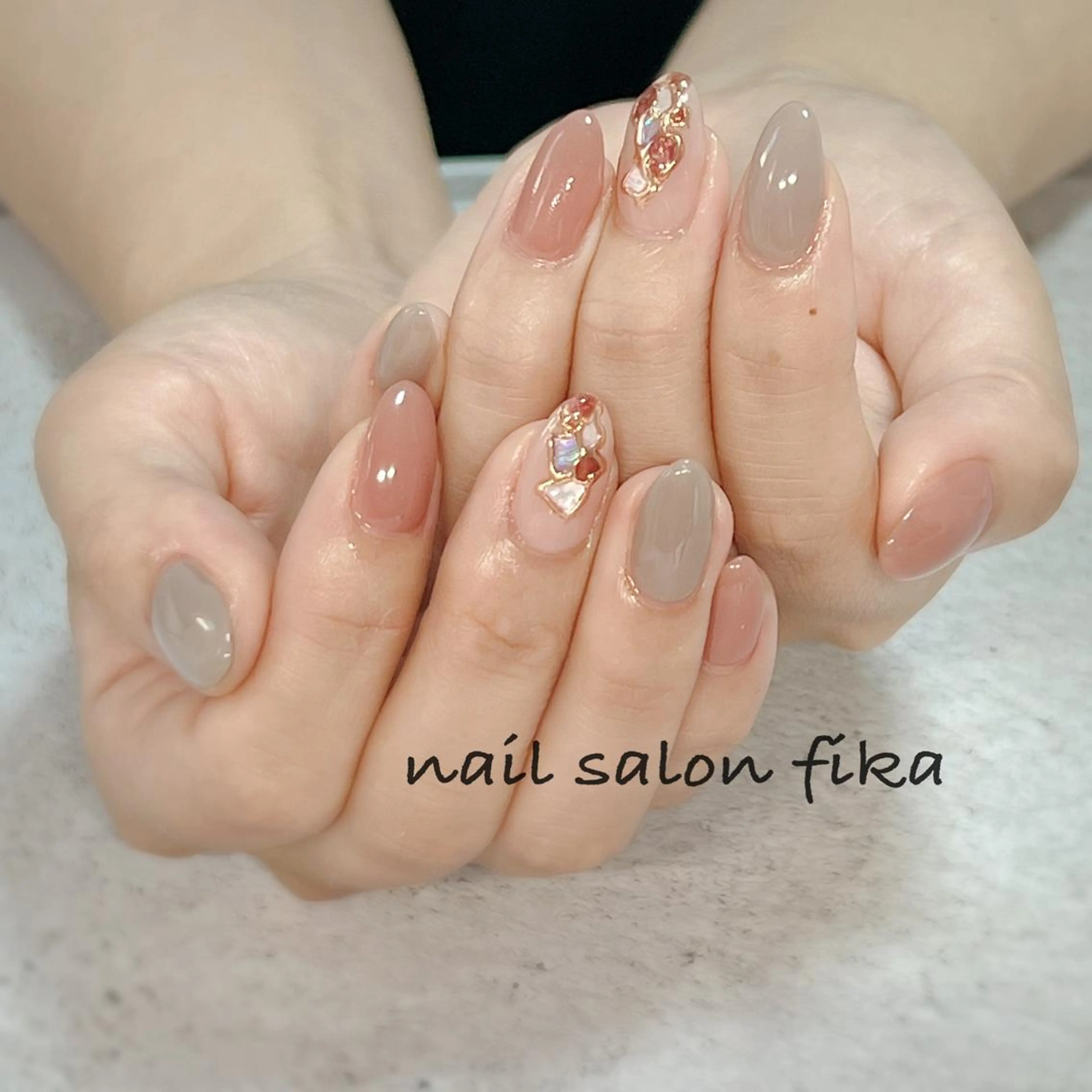ネイル シンプルネイル ハンドネイル nail salon fikaのネイルデザイン