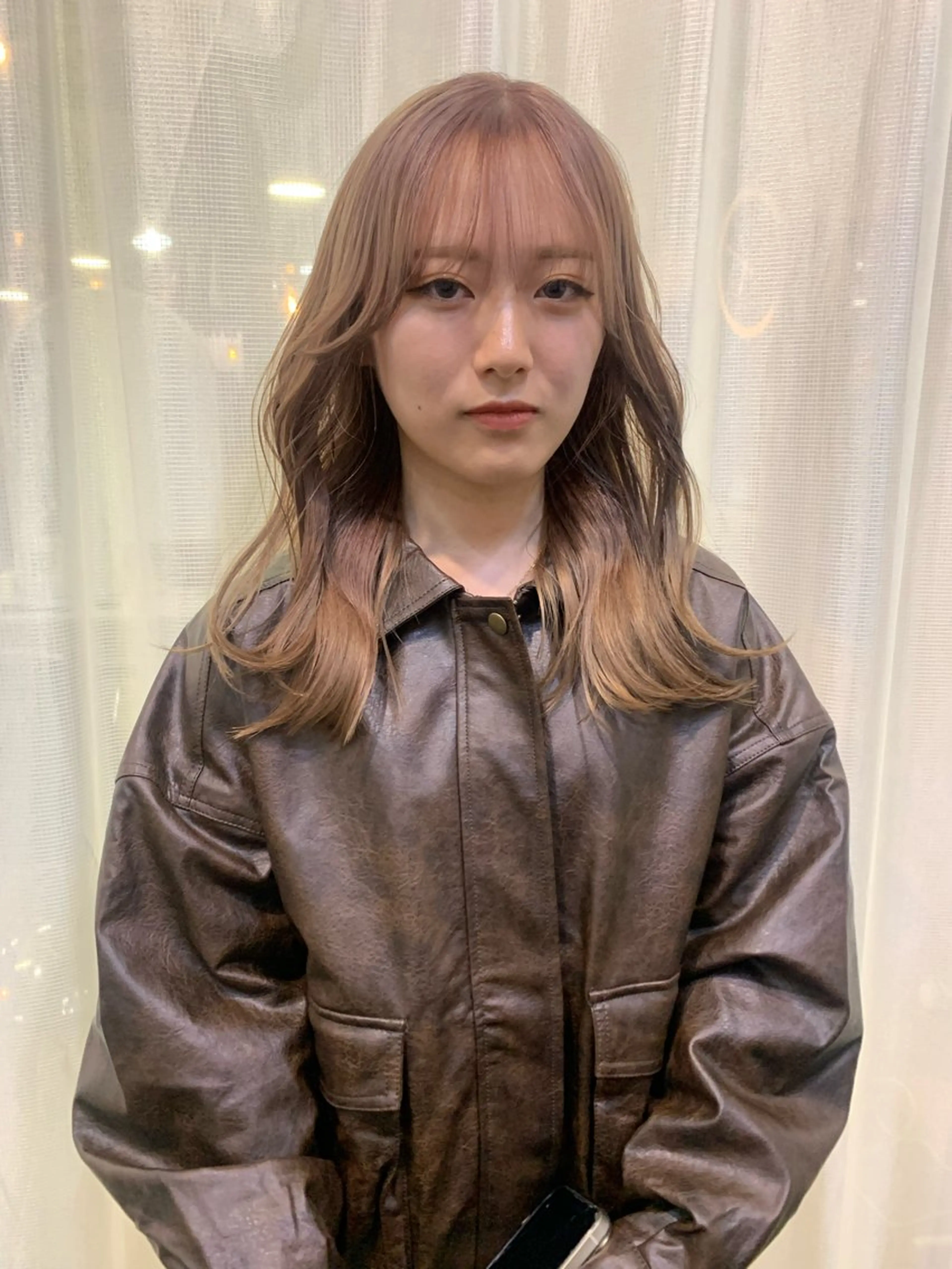 ミディアム カラー カット ヘアカラー トリートメント Pia/KIRIA /福岡美容室のヘアスタイル