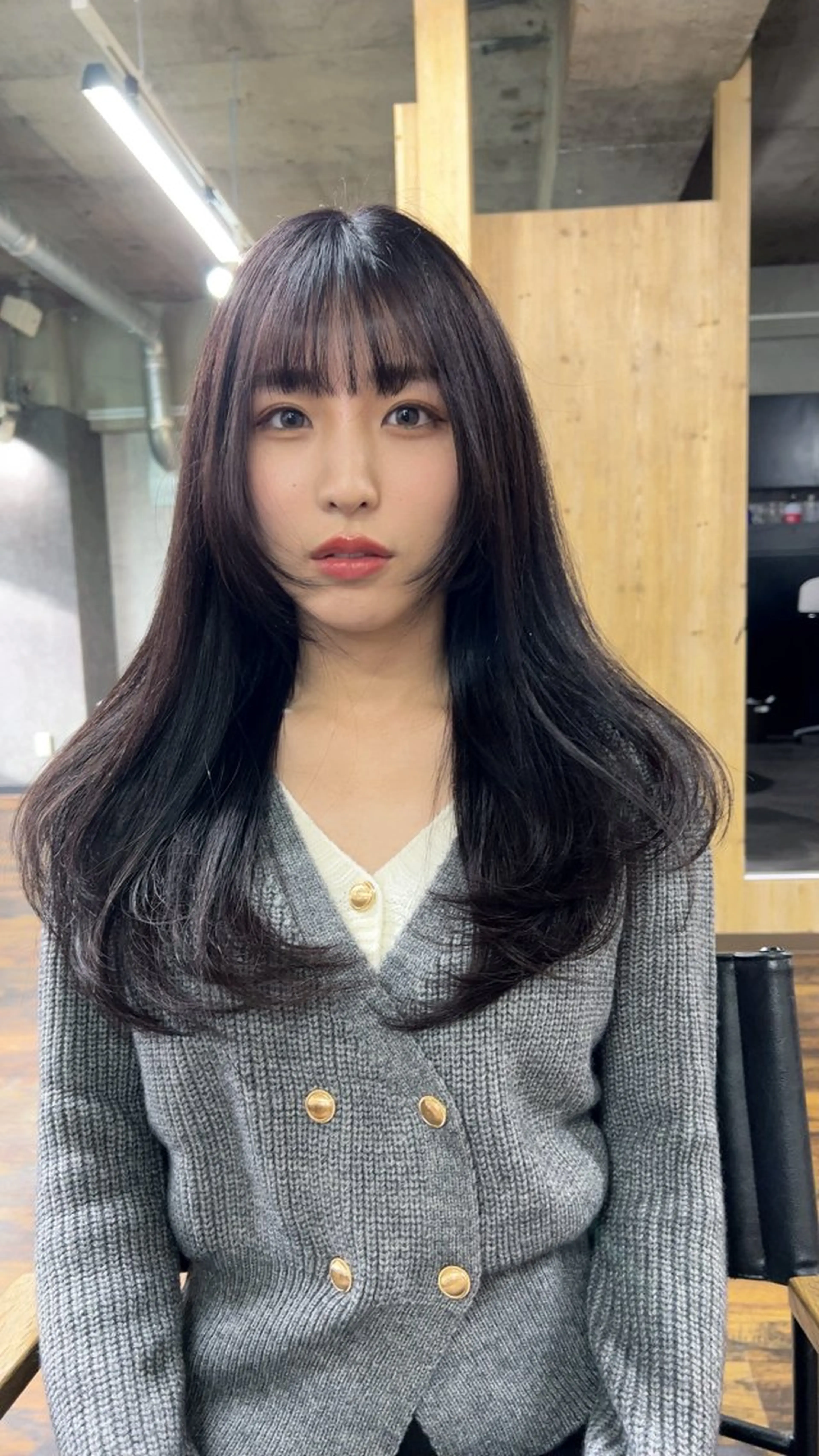 ロング カラー ヘアアレンジ レイヤー／顔周り 韓国ヘア森田和貴のヘアスタイル