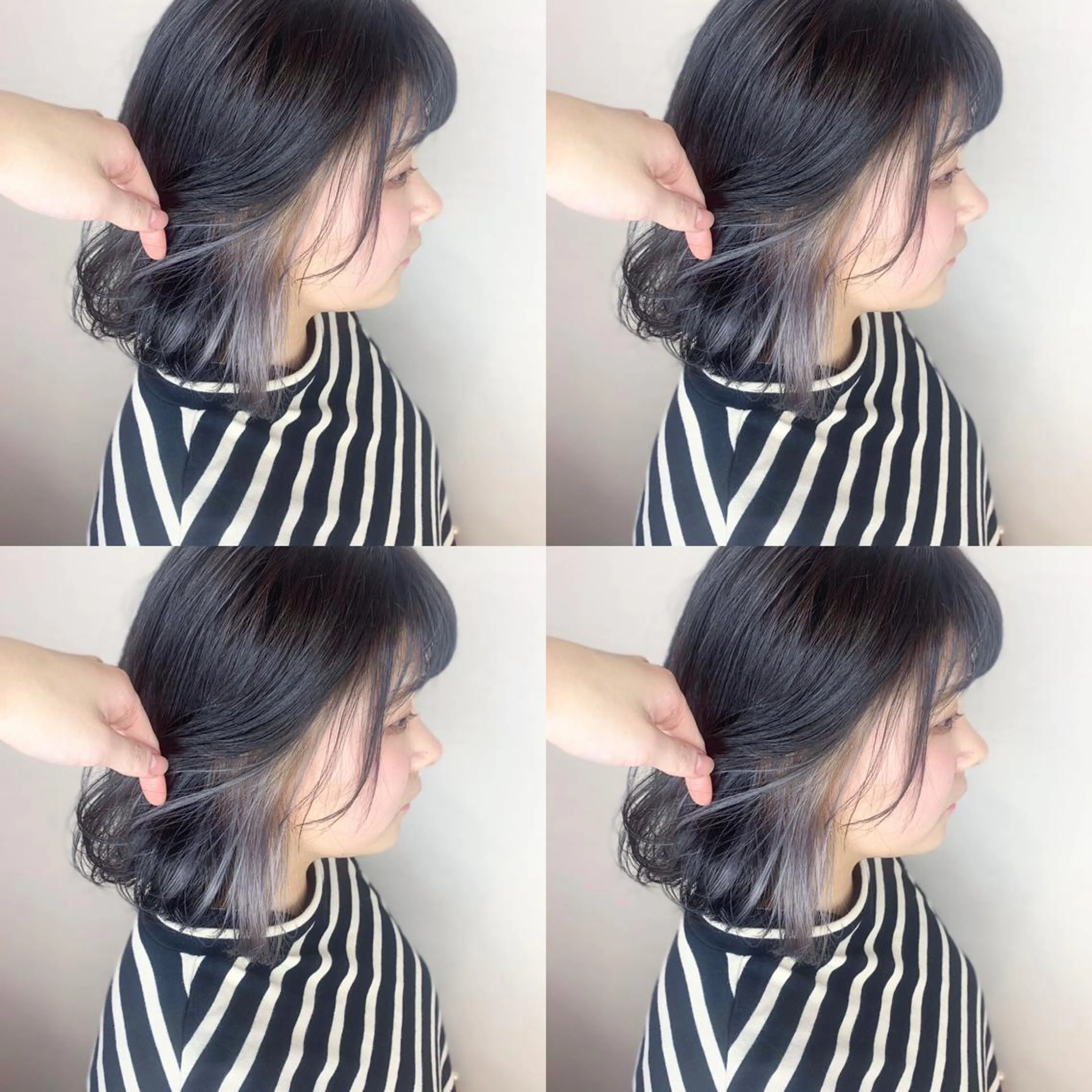 ショート カラー 韓国レイヤーカット/ ダブルカラーのヘアスタイル