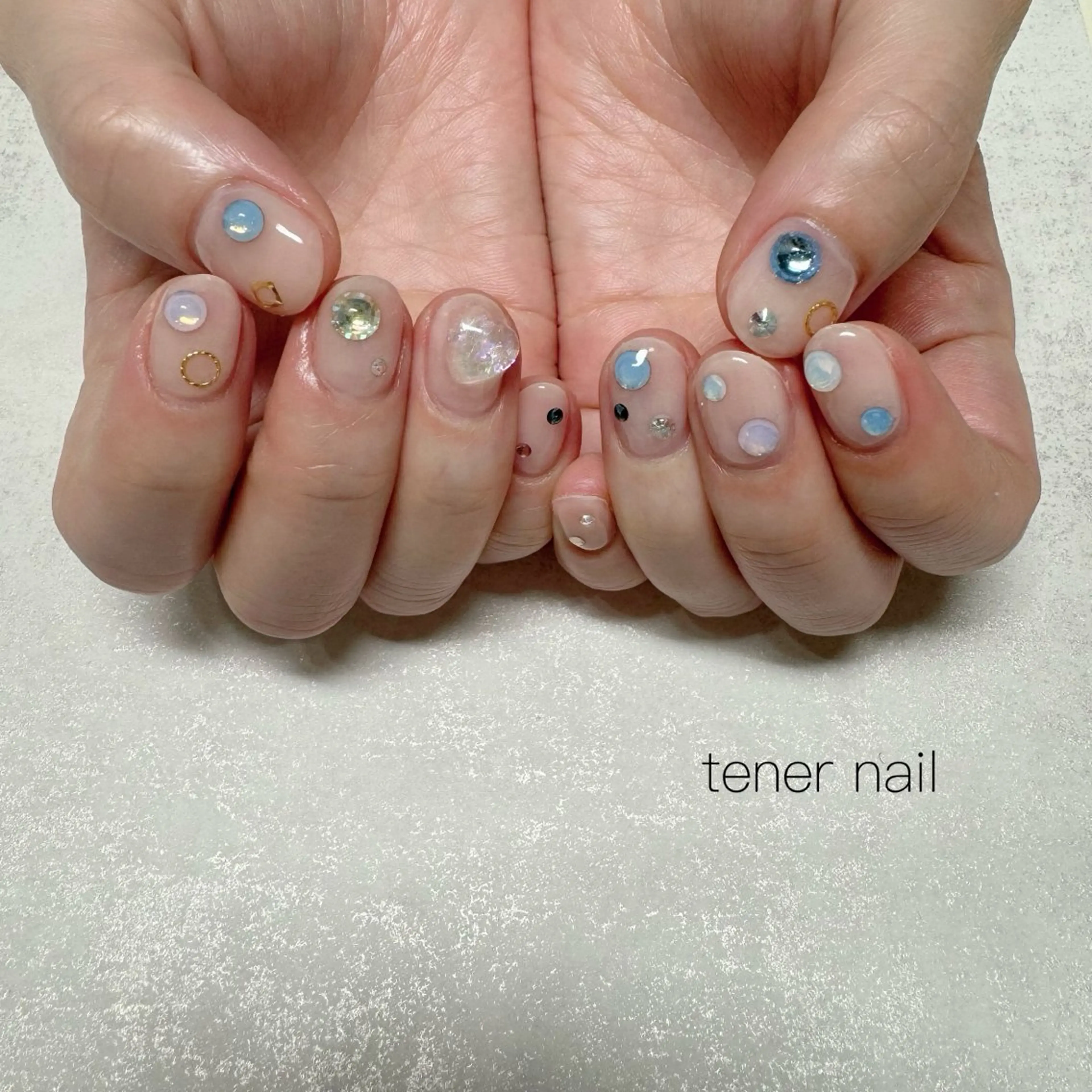ネイル キラキラネイル ワンカラーネイル ストーンネイル ハンドネイル テネルネイル tener nailのネイルデザイン