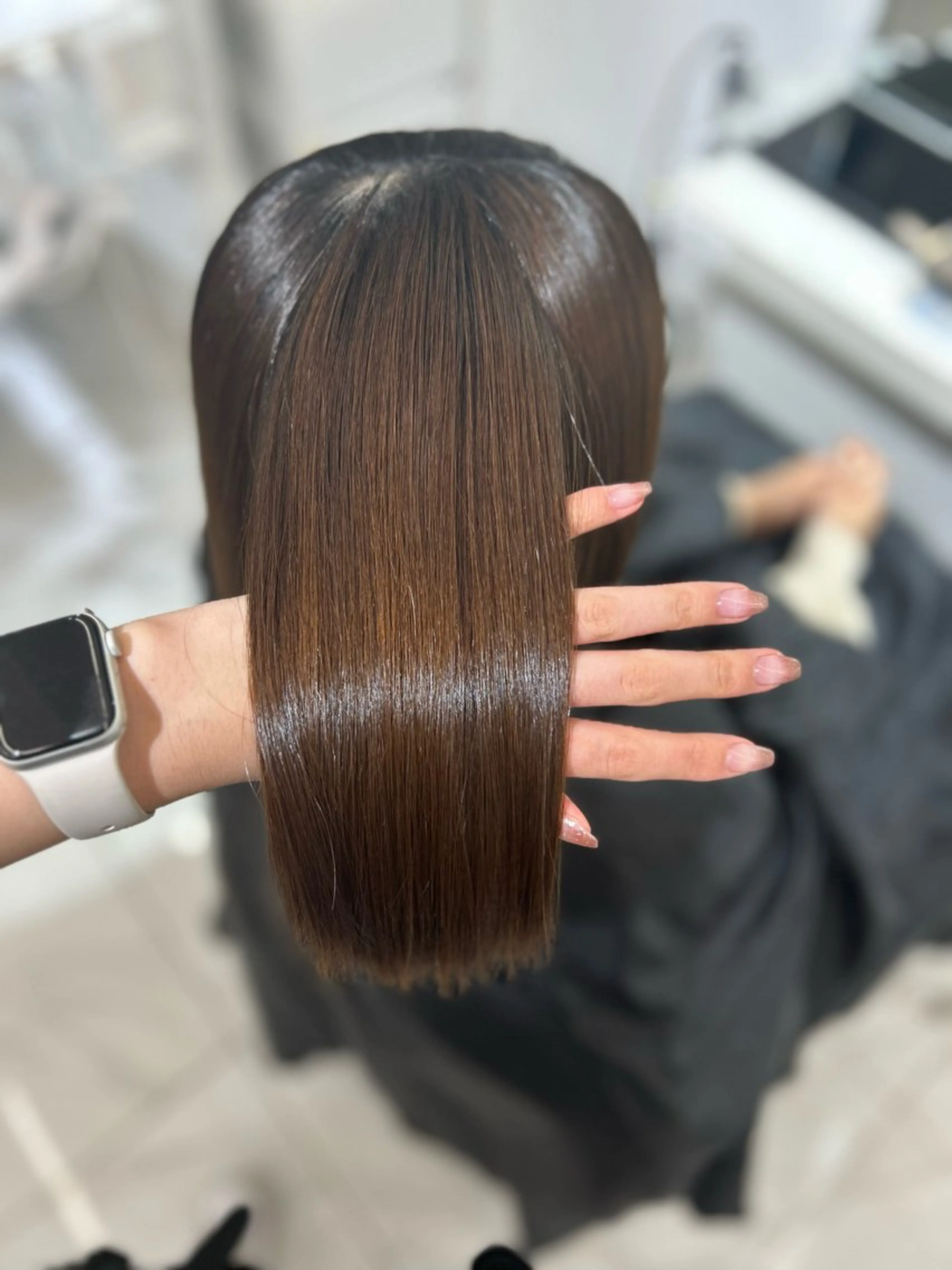 ミディアム 髪質改善 縮毛矯正 haruka /韓国レイヤーのヘアスタイル