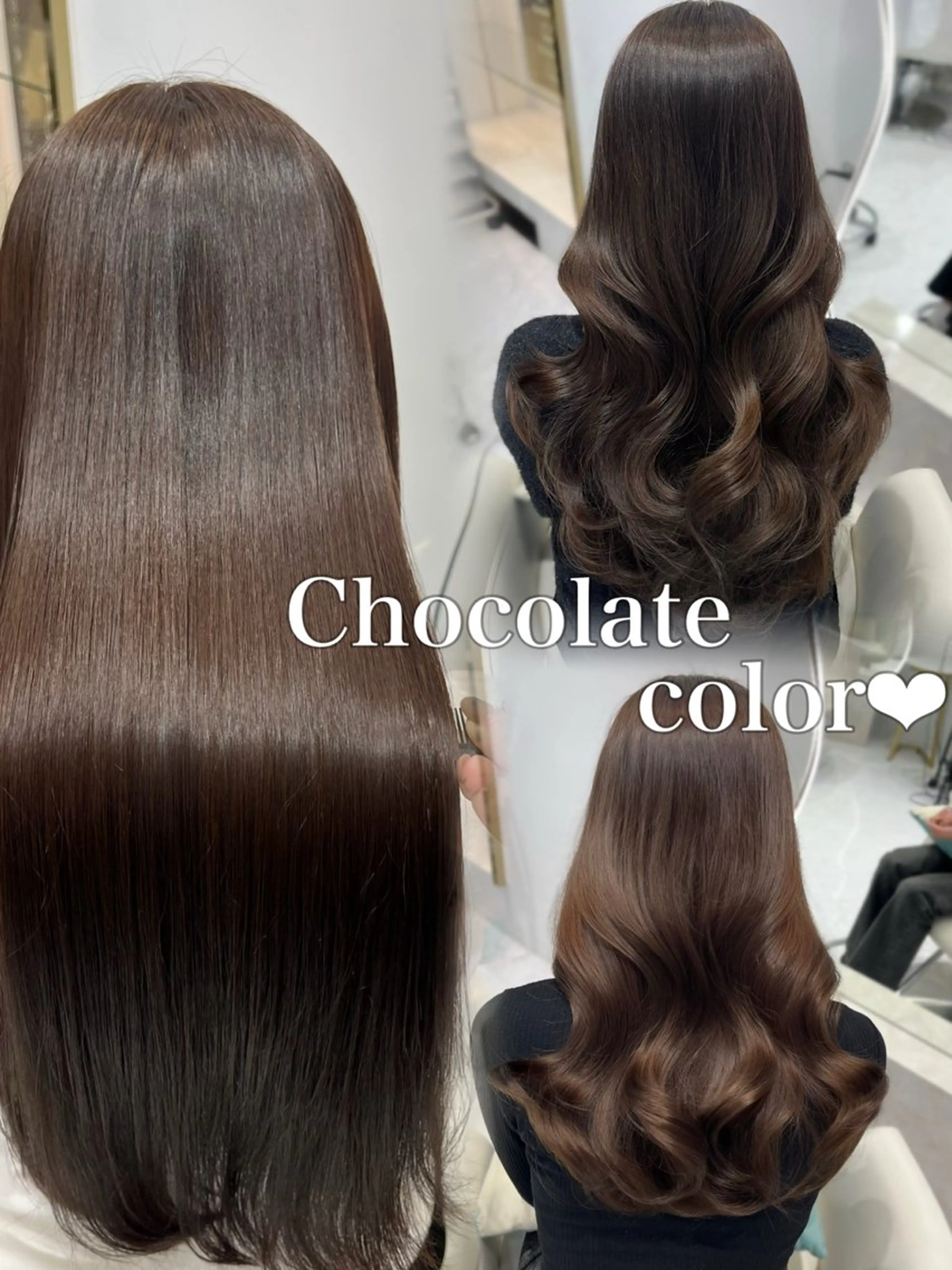 ロング カラー カット ヘアカラー トリートメント 名駅/大人韓国ヘア 艶カラー/Rihoのヘアスタイル