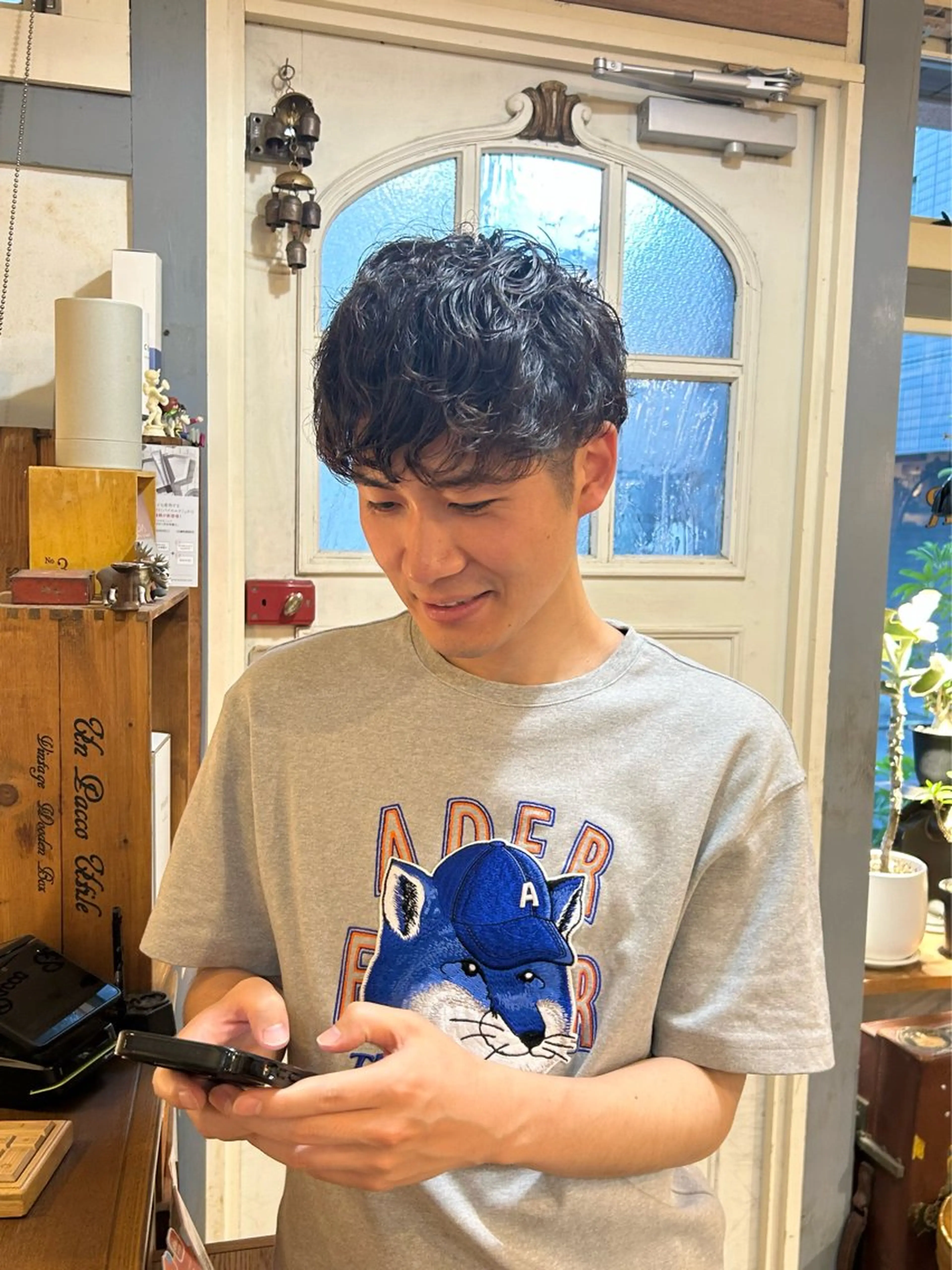 ミディアム パーマ メンズ ミディアムパーマ マッシュ メンズパーマ メンズスパイラルパーマ スパイラルパーマ カット パーマ ヘッドスパ BRITS 渡辺 菜々子のヘアスタイル