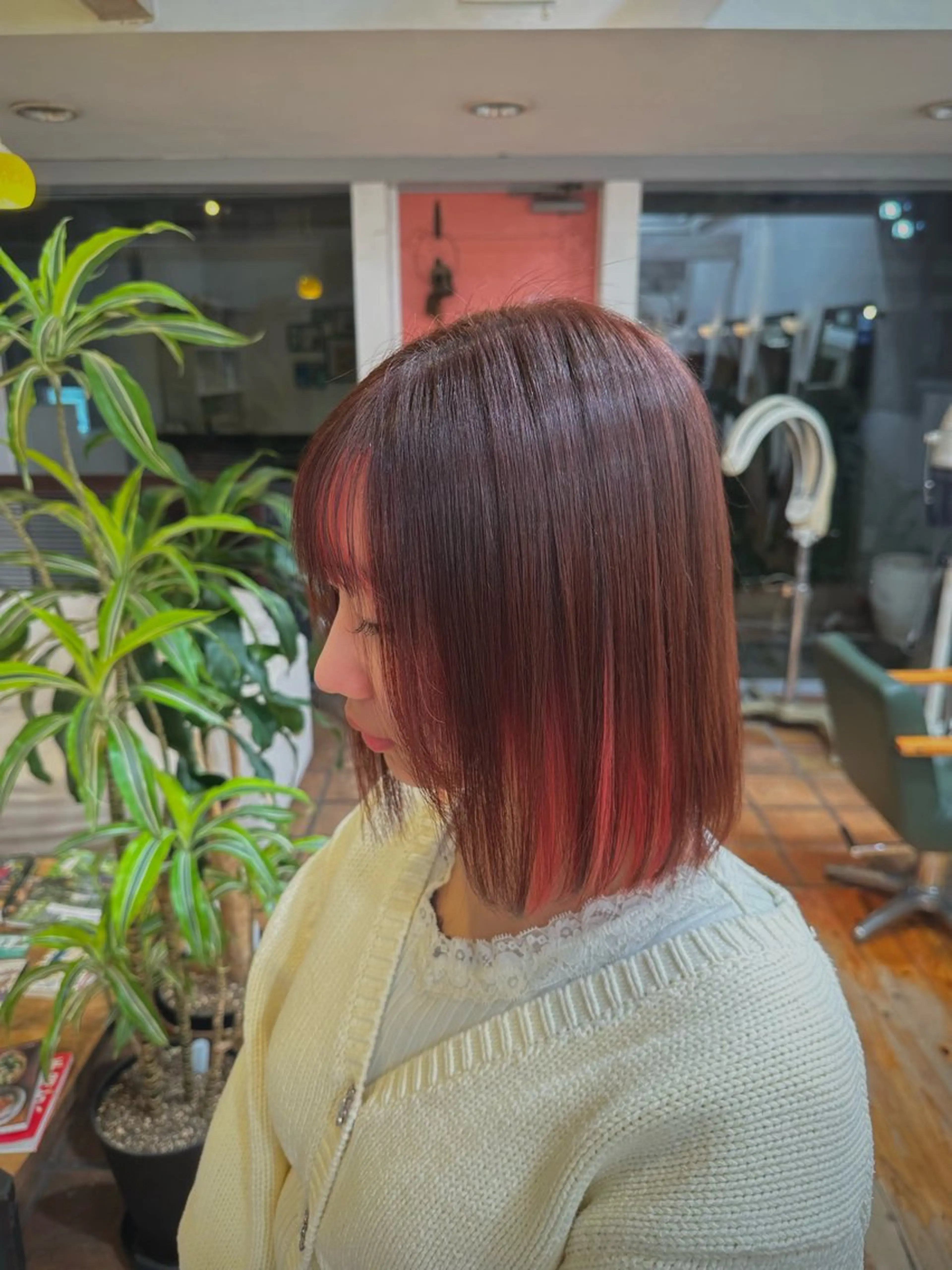 ミディアム カラー カット ヘアカラー トリートメント KAKERU/ボブ/ ショート/パーマ🌱のヘアスタイル