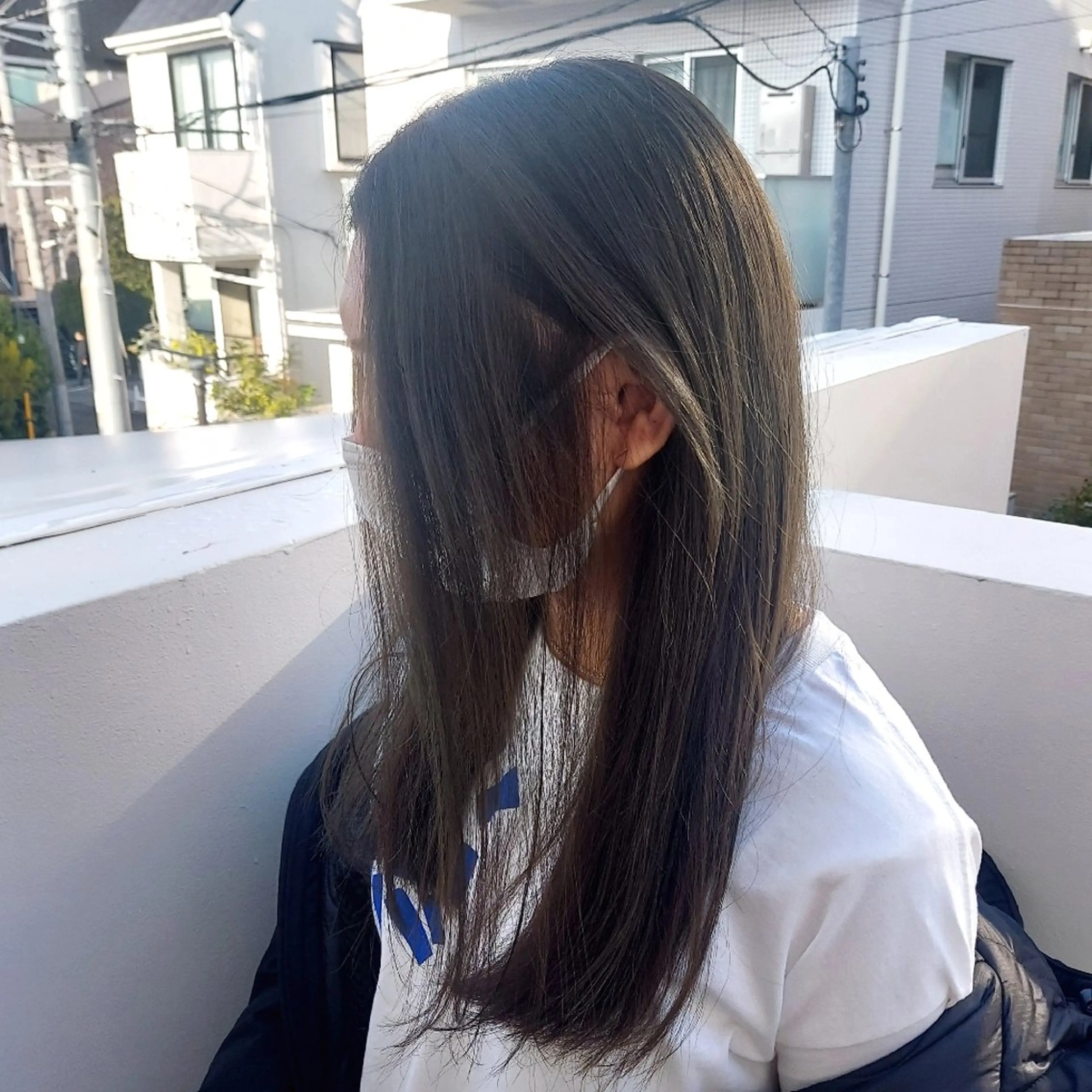 ロング カラー オリーブカラー 樋口 千尋のヘアスタイル