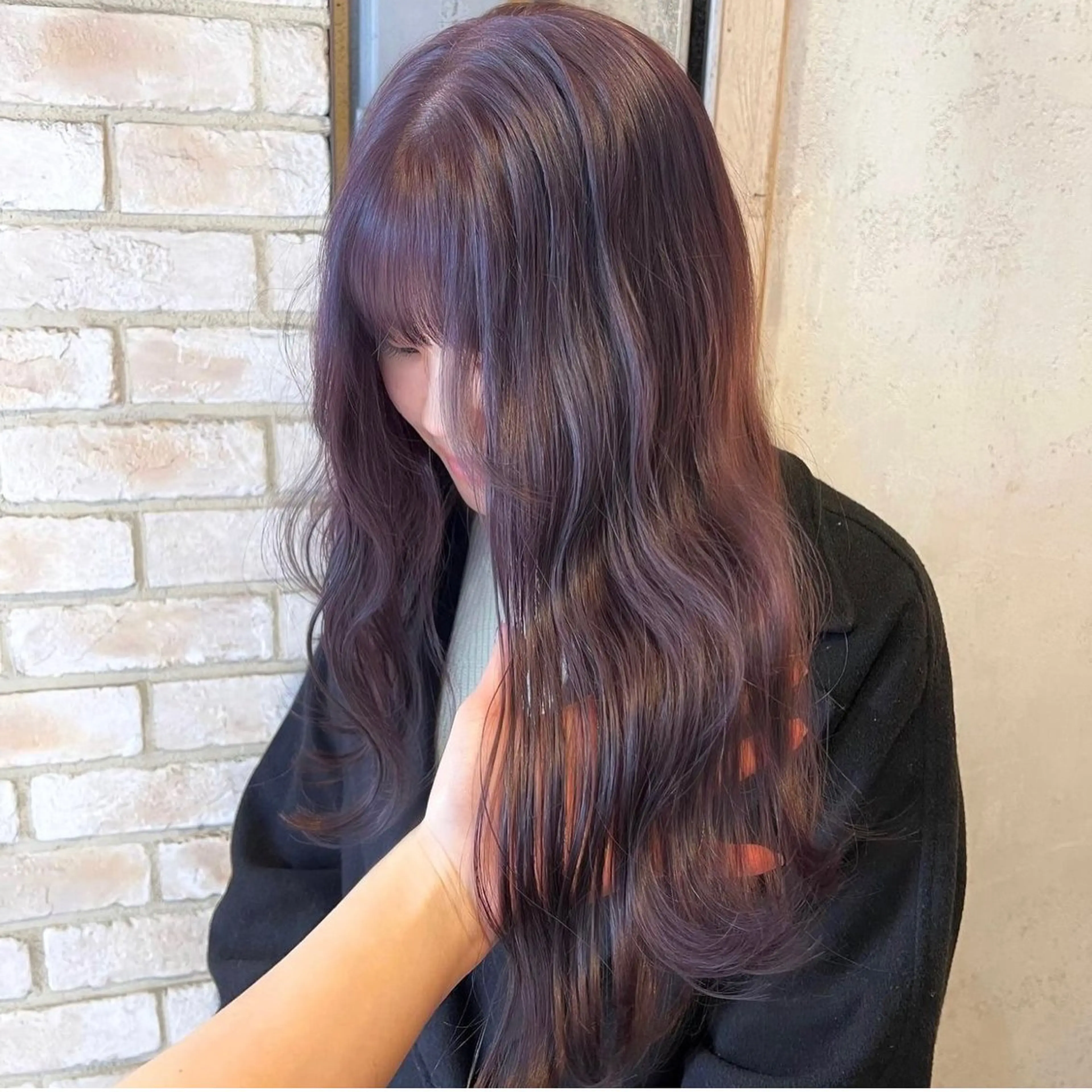 ロング カラー パーマ ヘアアレンジ カット ヘアカラー EMANON梅田店所属・前川 朋香のヘアスタイル