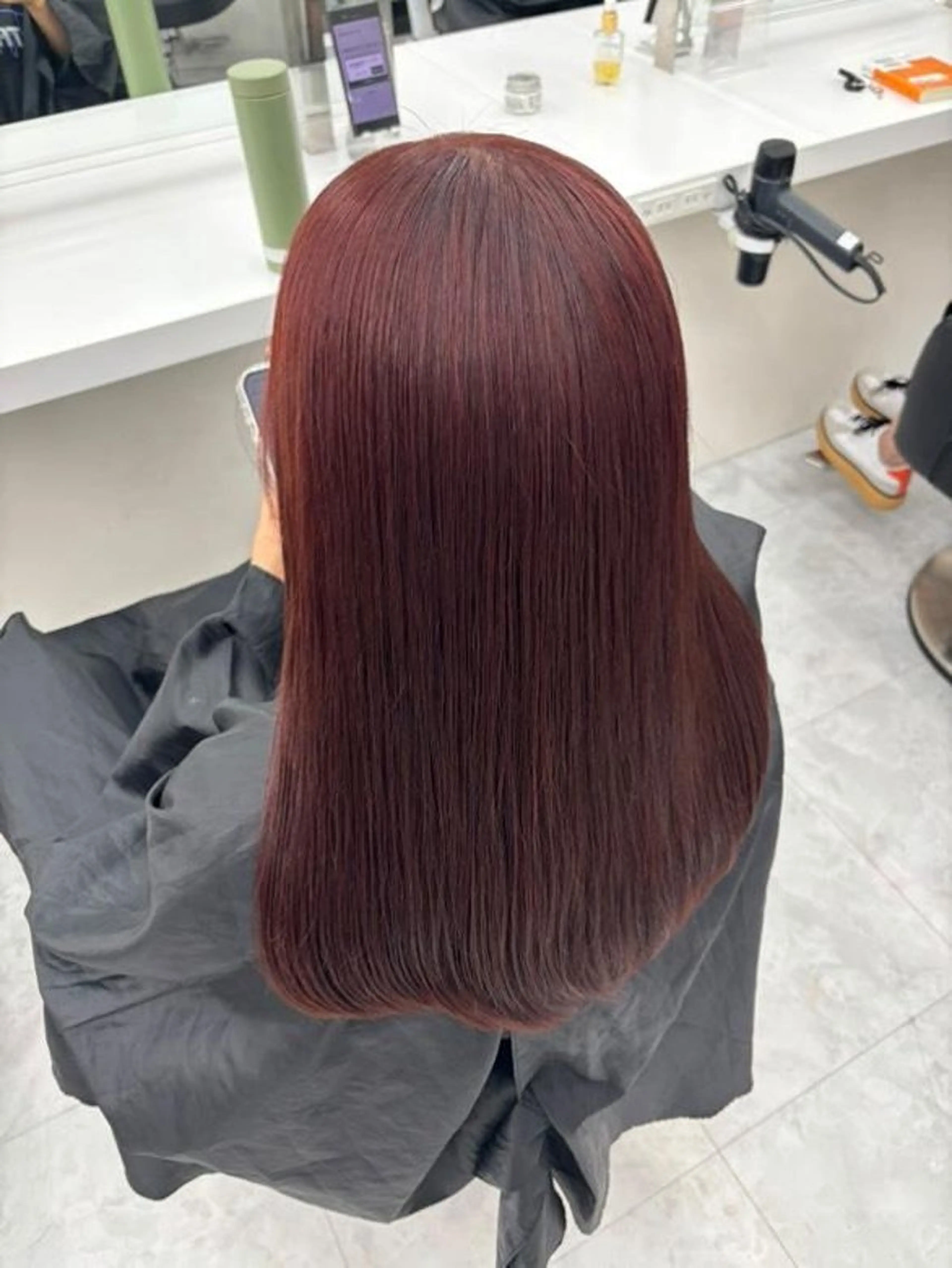 カラー 黒髪 卒業式のヘアスタイル 縮毛矯正 ヘアカラー 🍒renka🍒 ボブ/ショート/暖色のヘアスタイル