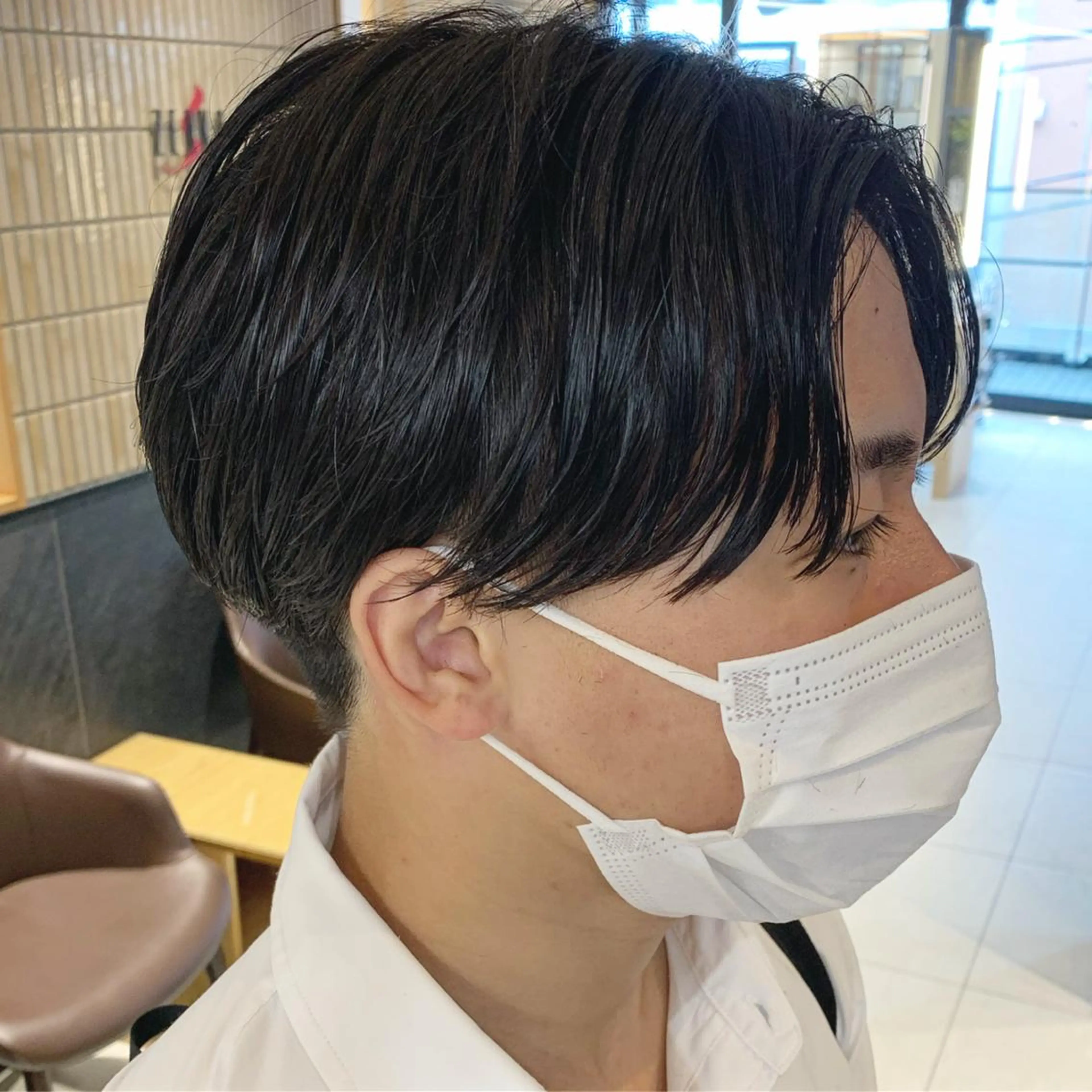 ショート パーマ メンズ センターパート メンズパーマ ニュアンスパーマ 丁寧なカウンセリング 🌿Chiemi🌿のヘアスタイル