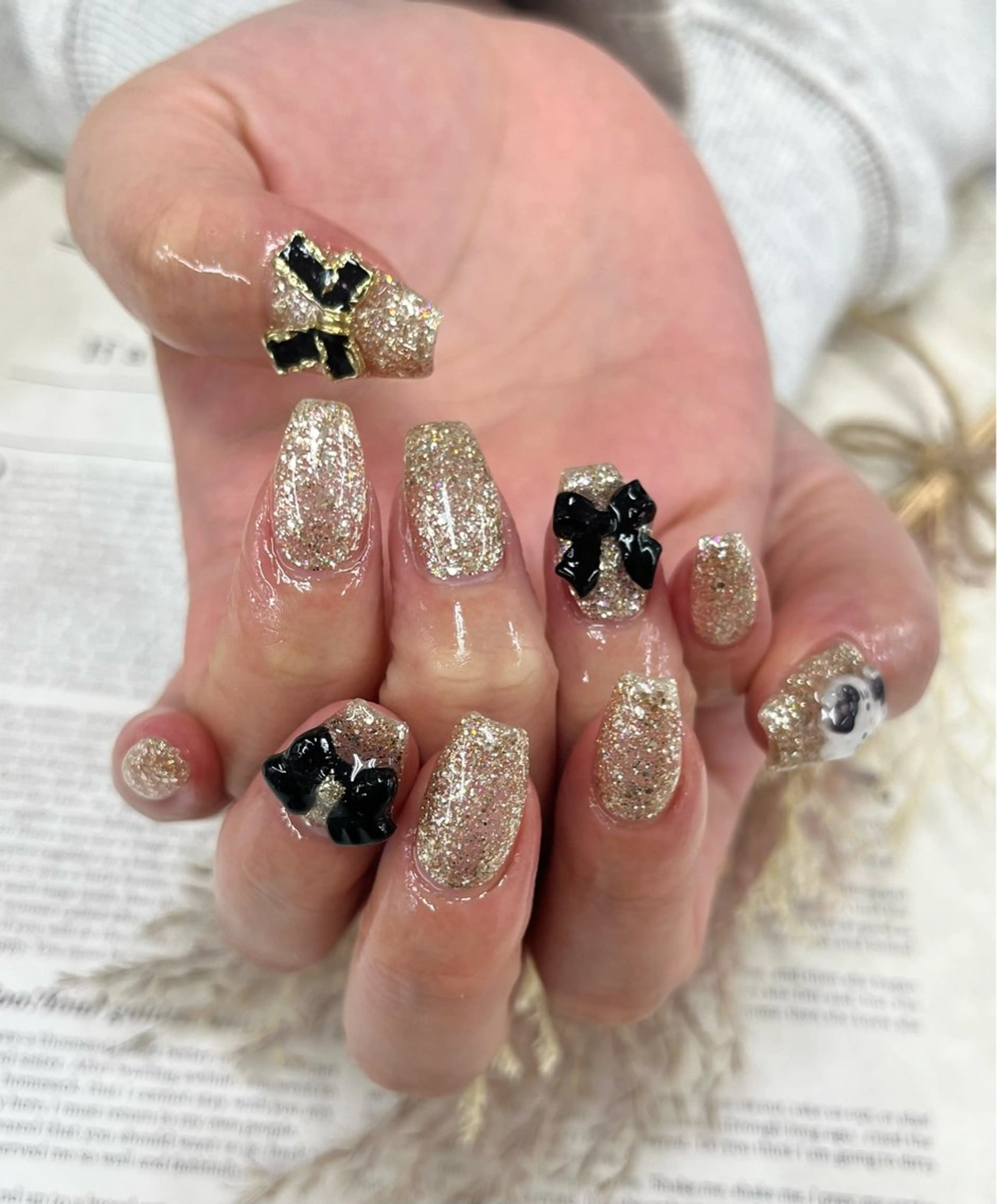 ネイル ワンカラーネイル リボン Basic町田本店 Suzunaのネイルデザイン