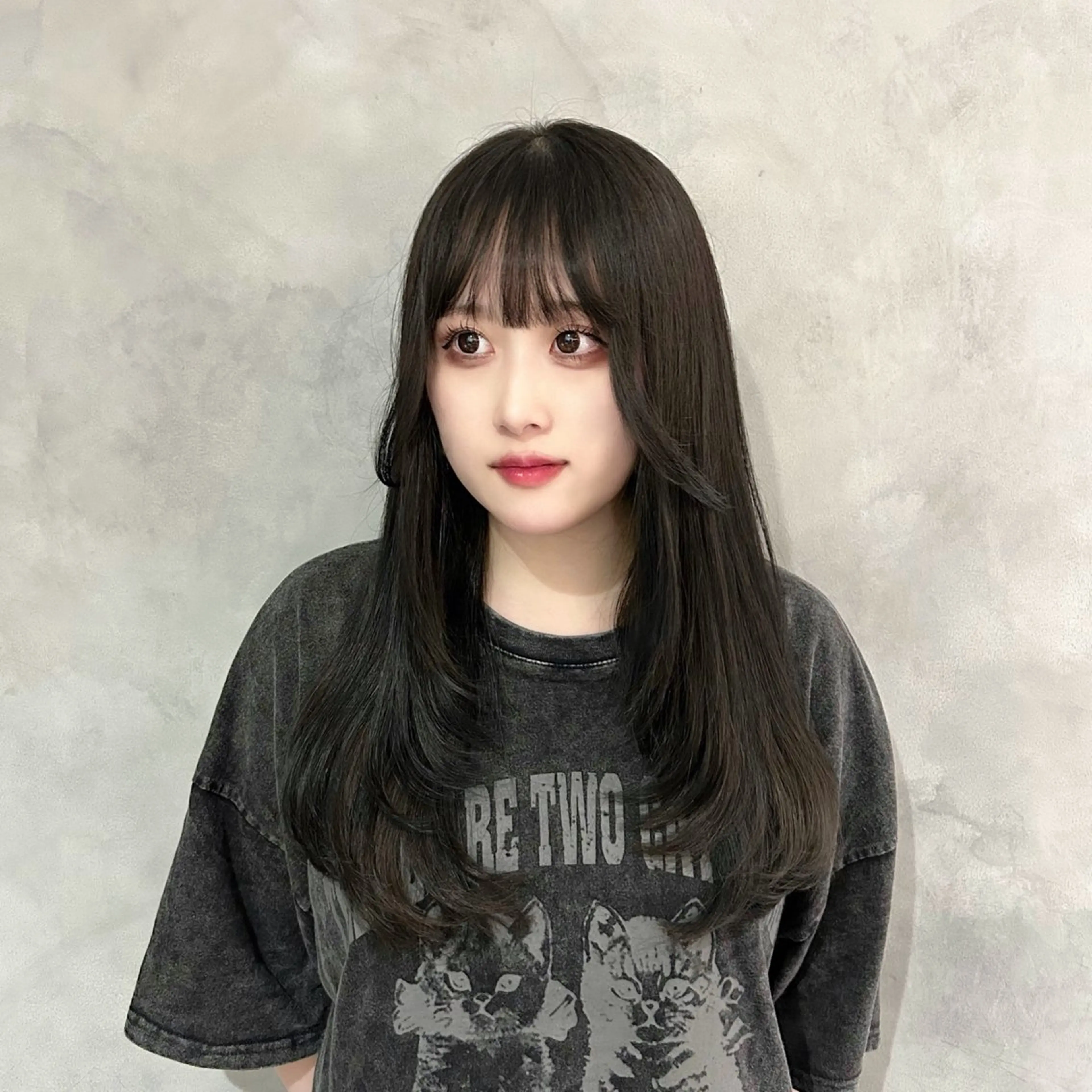 ロング レイヤーカット 谷 亜澄のヘアスタイル