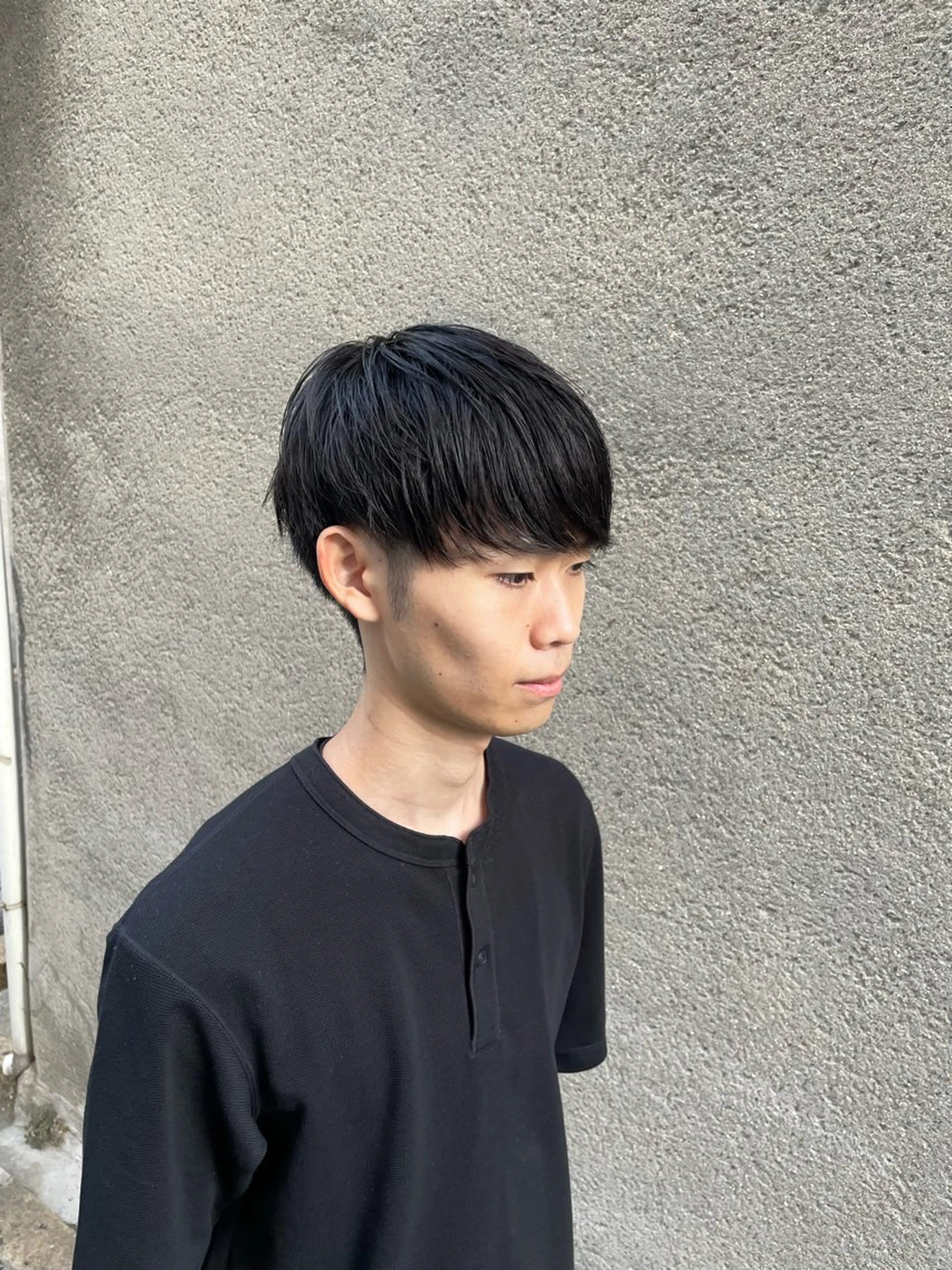 メンズ マッシュ 慎太朗/パーマ/ボブ /センターパートのヘアスタイル