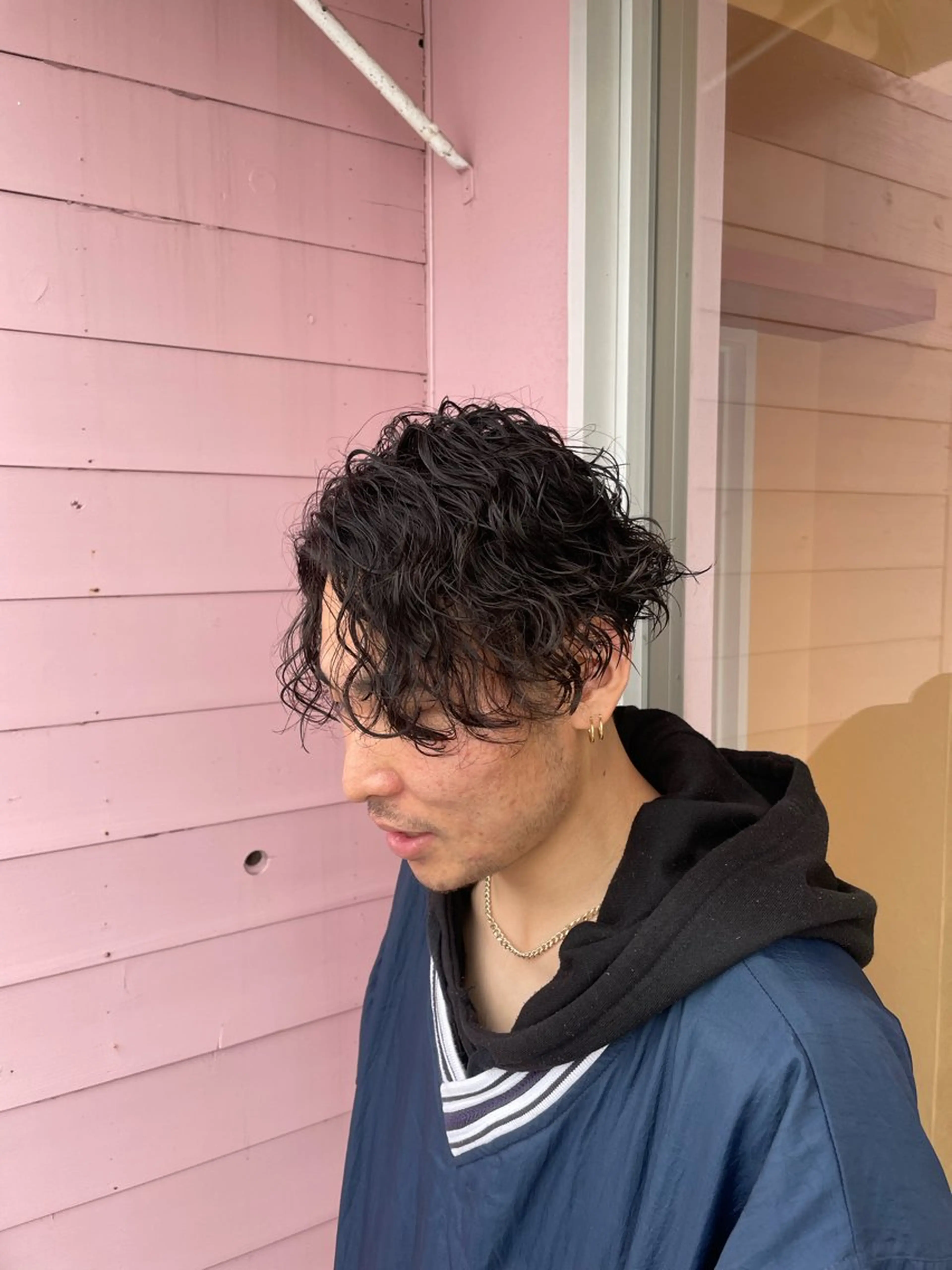 メンズ メンズパーマ 刈り上げ カット パーマ 池田 梨紗のヘアスタイル