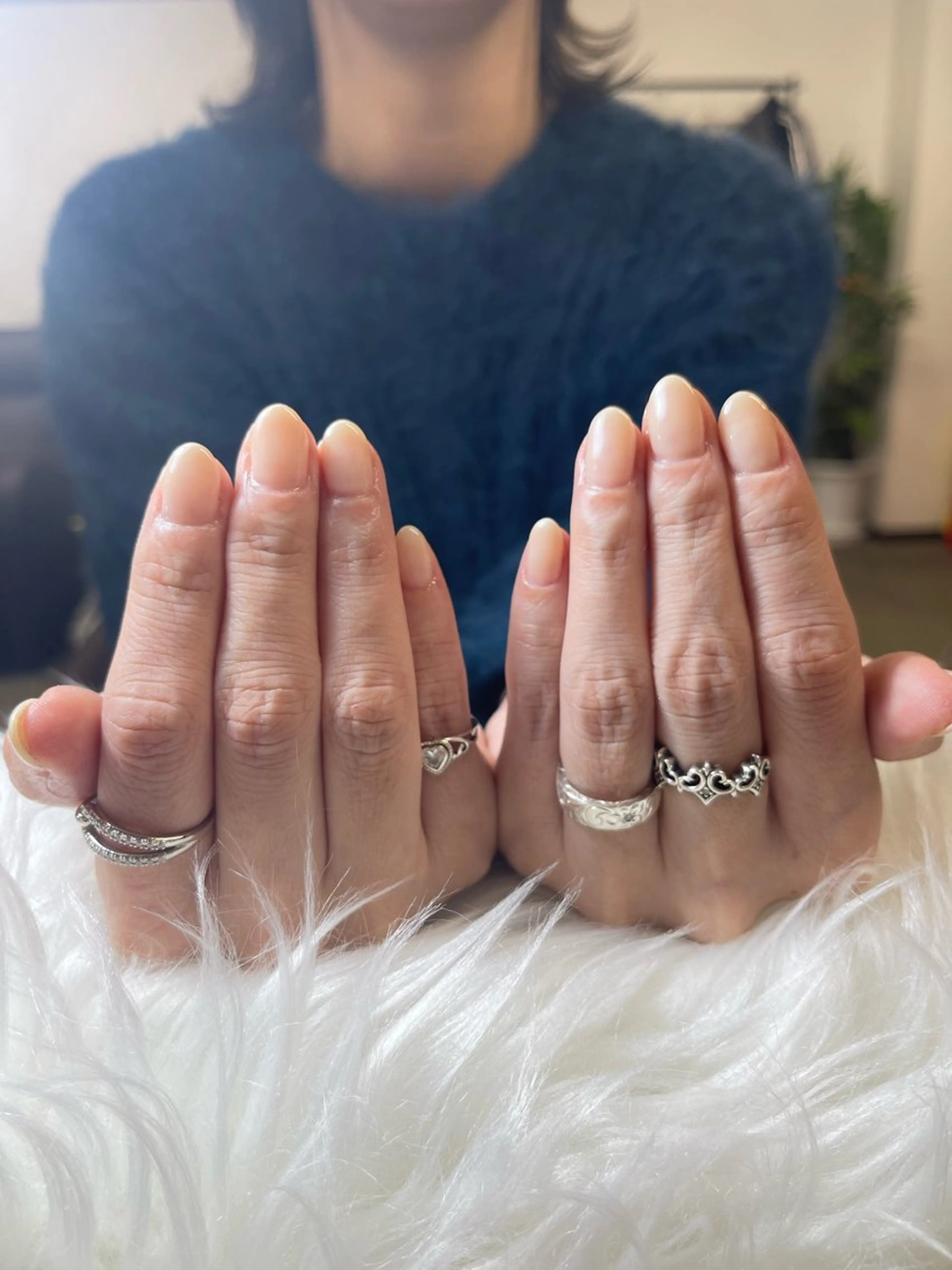 ネイル フレンチネイル ジェルネイル マグネットネイル 持ち込み ニュアンスネイル NiJi Nailsのネイルデザイン