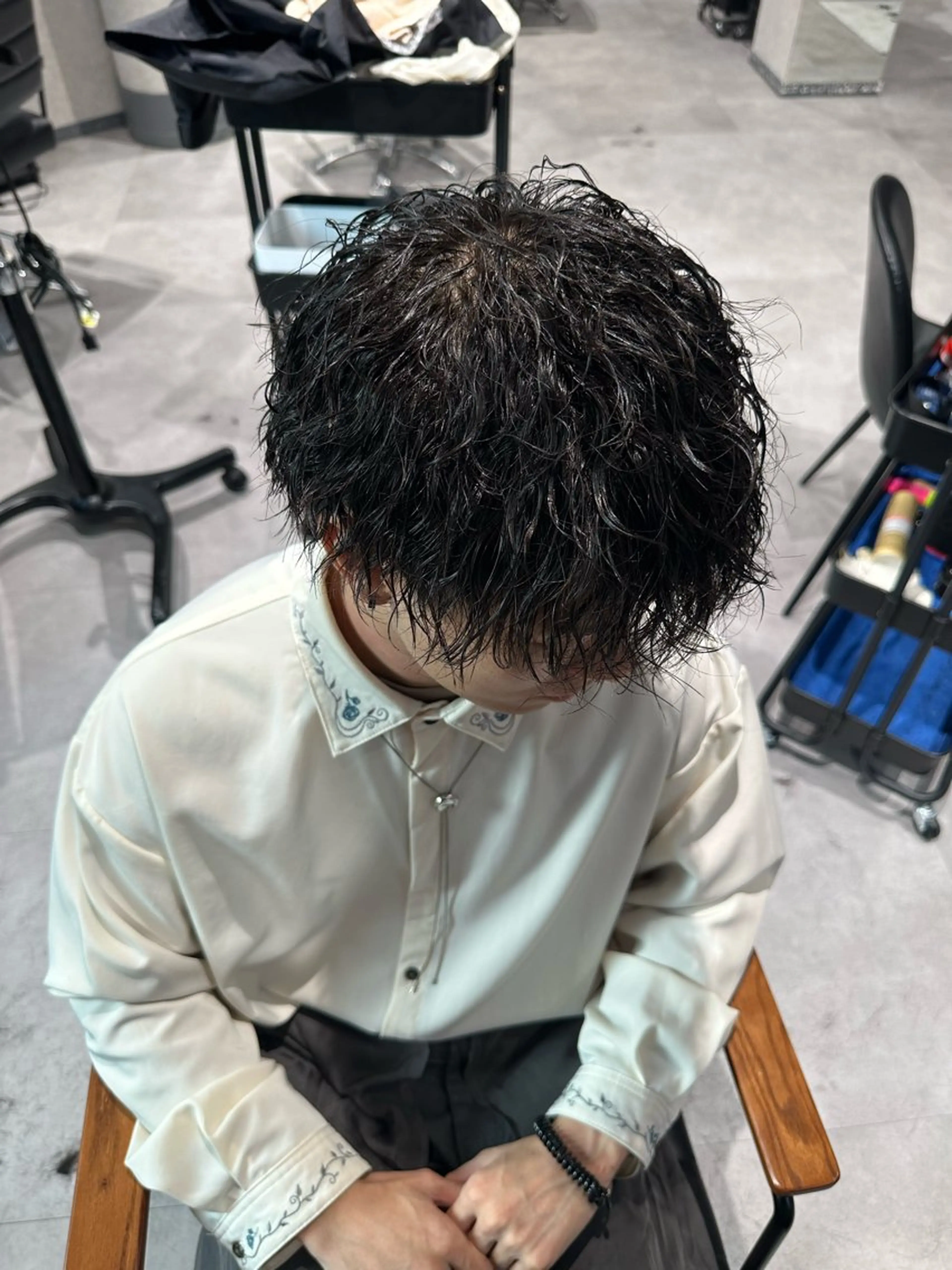 ショート パーマ ヘアアレンジ メンズ メンズヘア静岡 ✂︎Ryuheiのヘアスタイル