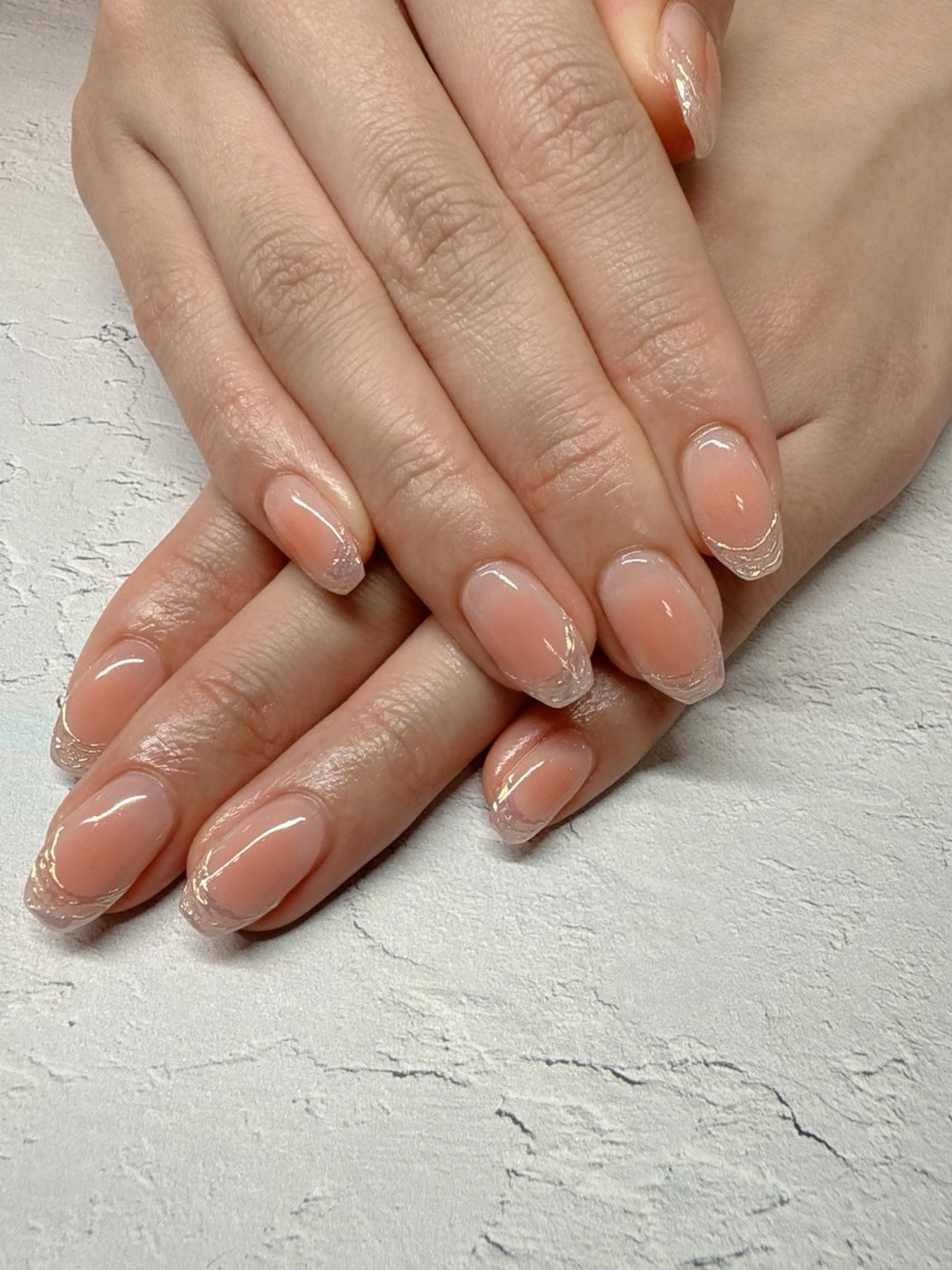 ネイル オーロラネイル チークネイル フレンチネイル ミラーネイル ハンドネイル nailist SATO【銀座】のネイルデザイン