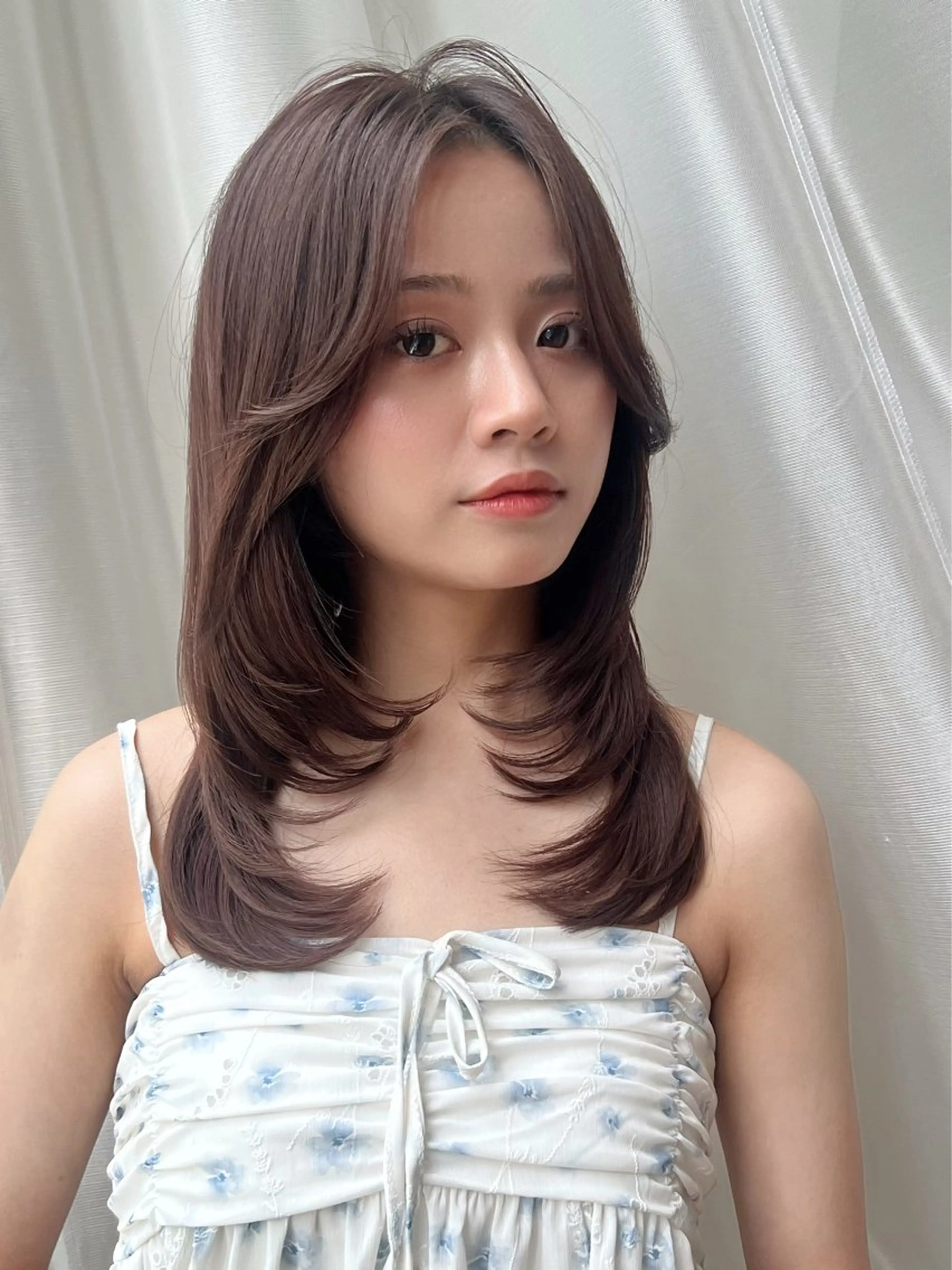 ミディアム カラー レイヤーカット ヘアカラー 望月威吹/表参道/レ イヤー/似合わせのヘアスタイル