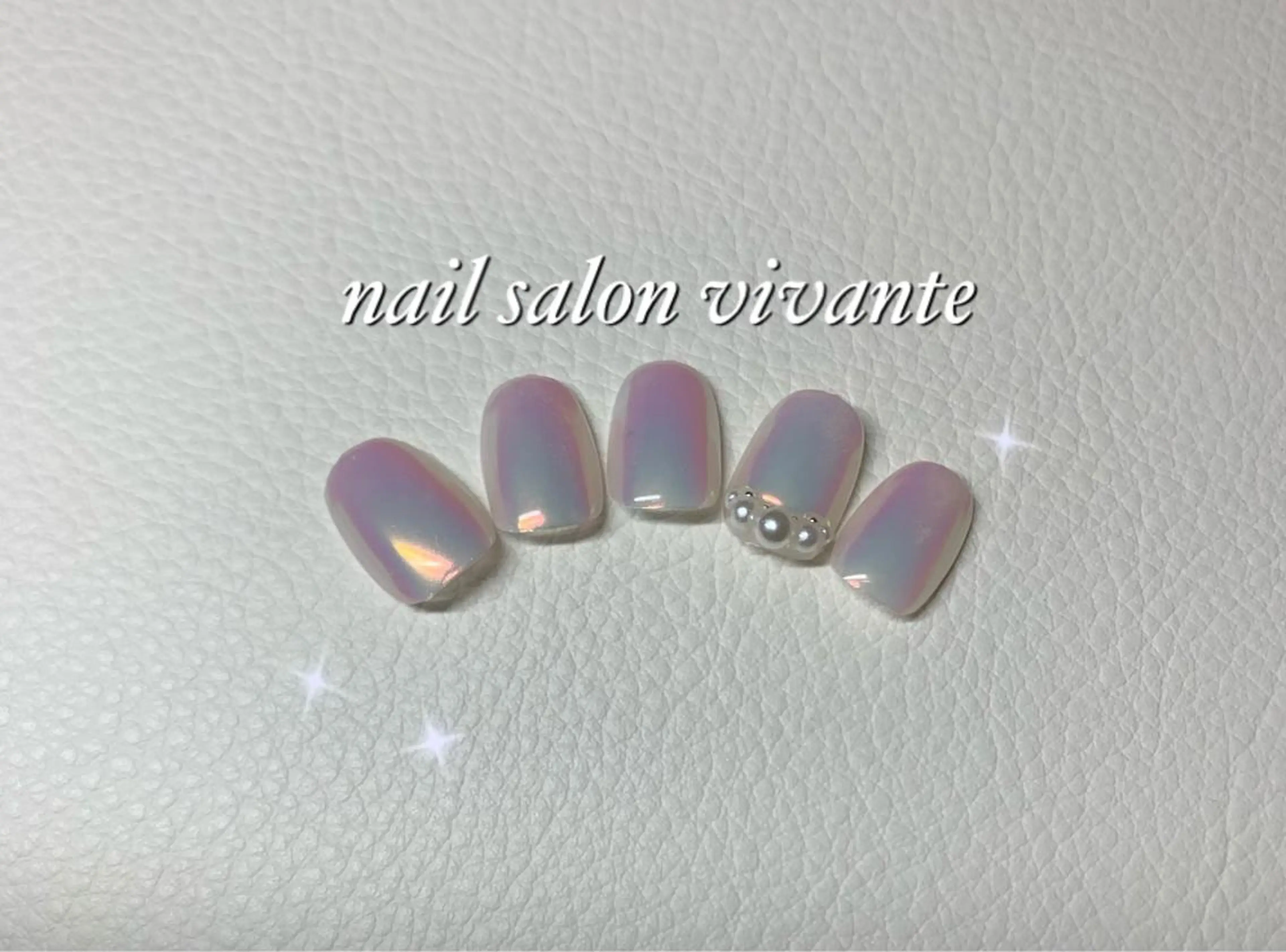 ネイル オーロラネイル ピンク nail salon vivanteのネイルデザイン