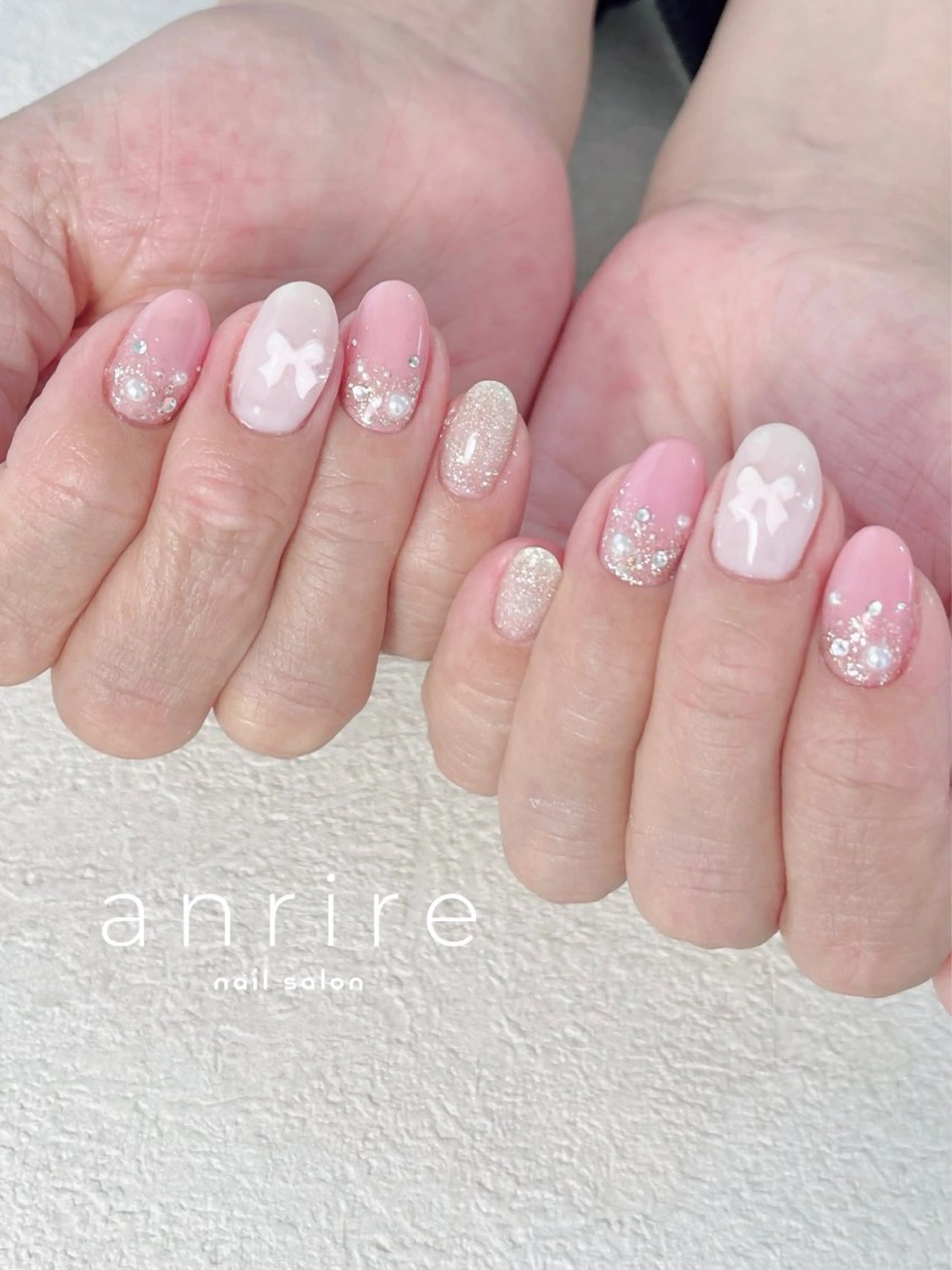 ネイル フラッシュネイル ジェルネイル キラキラネイル ラメ(グリッター) パラジェル ハンドネイル nailsalon anrireのネイルデザイン