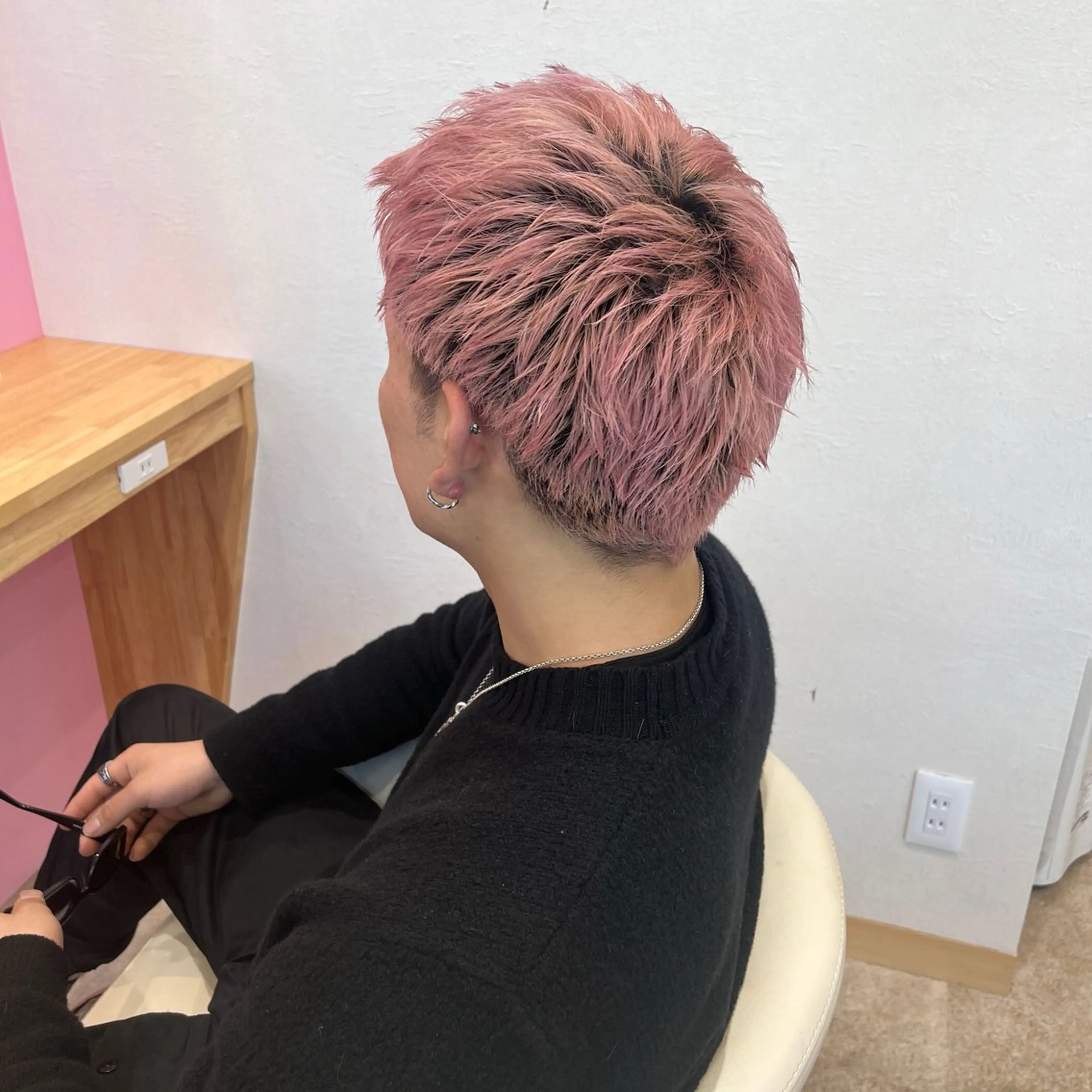 ショート カラー メンズ 望愛/レイヤー/ハイ トーン/デザインのヘアスタイル