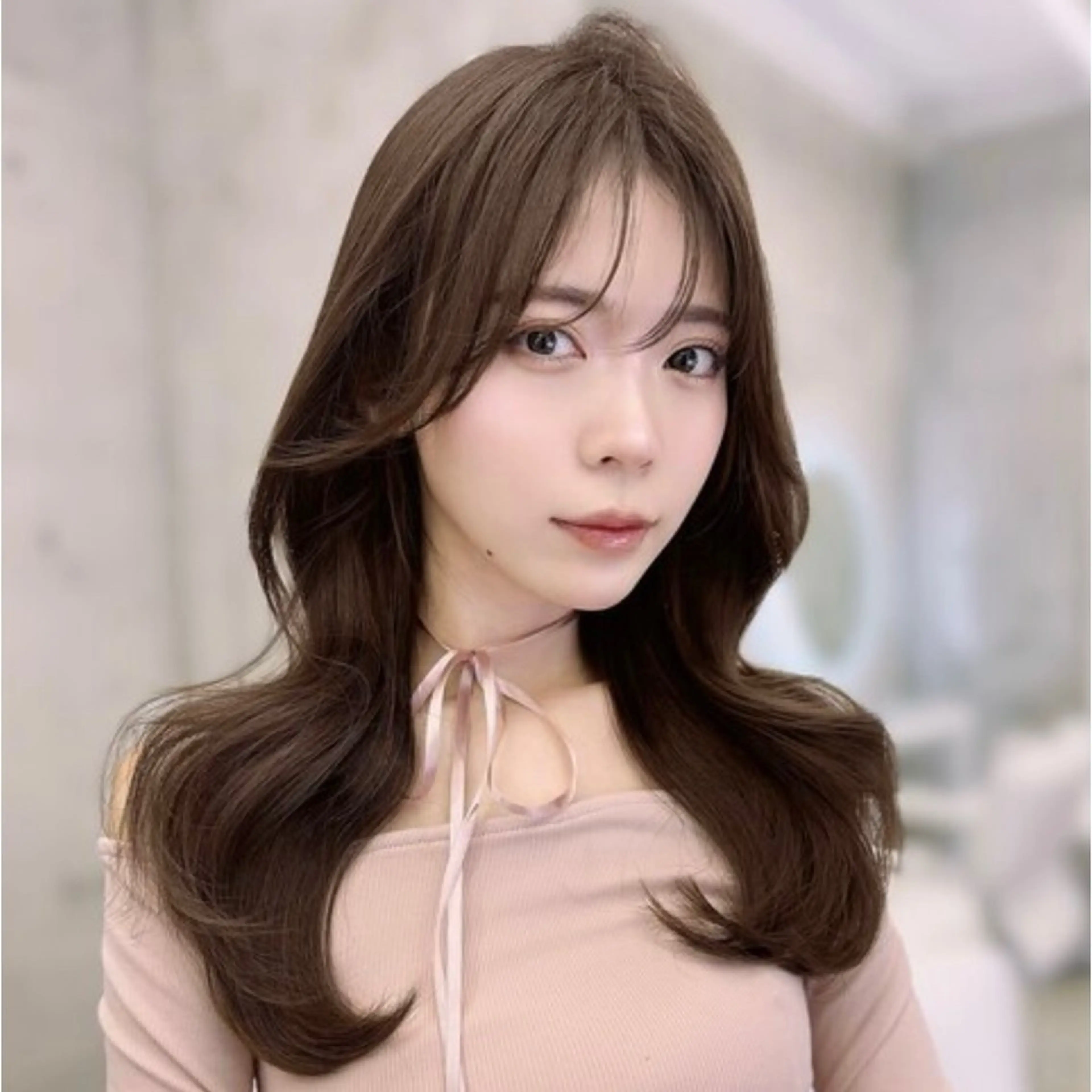ロング カット ヘアカラー トリートメント 韓国レイヤー/透明感 カラー🦋mioのヘアスタイル