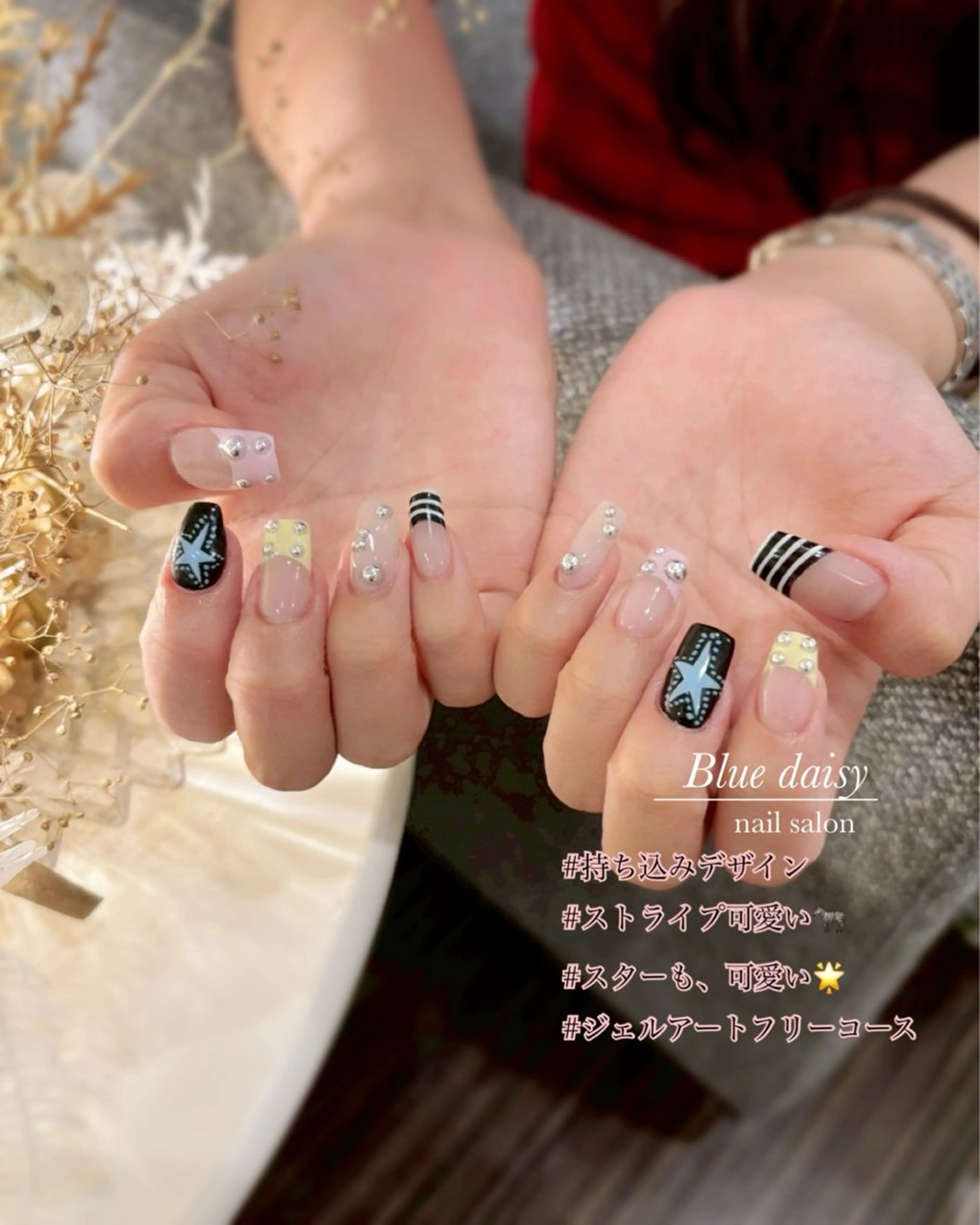 ネイル ジェルネイル マグネットネイル 持ち込み パラジェル ハンドネイル Blue　daisy　栄本店 【ブルーデイジー】所属・Blue daisy 栄本店のネイルデザイン