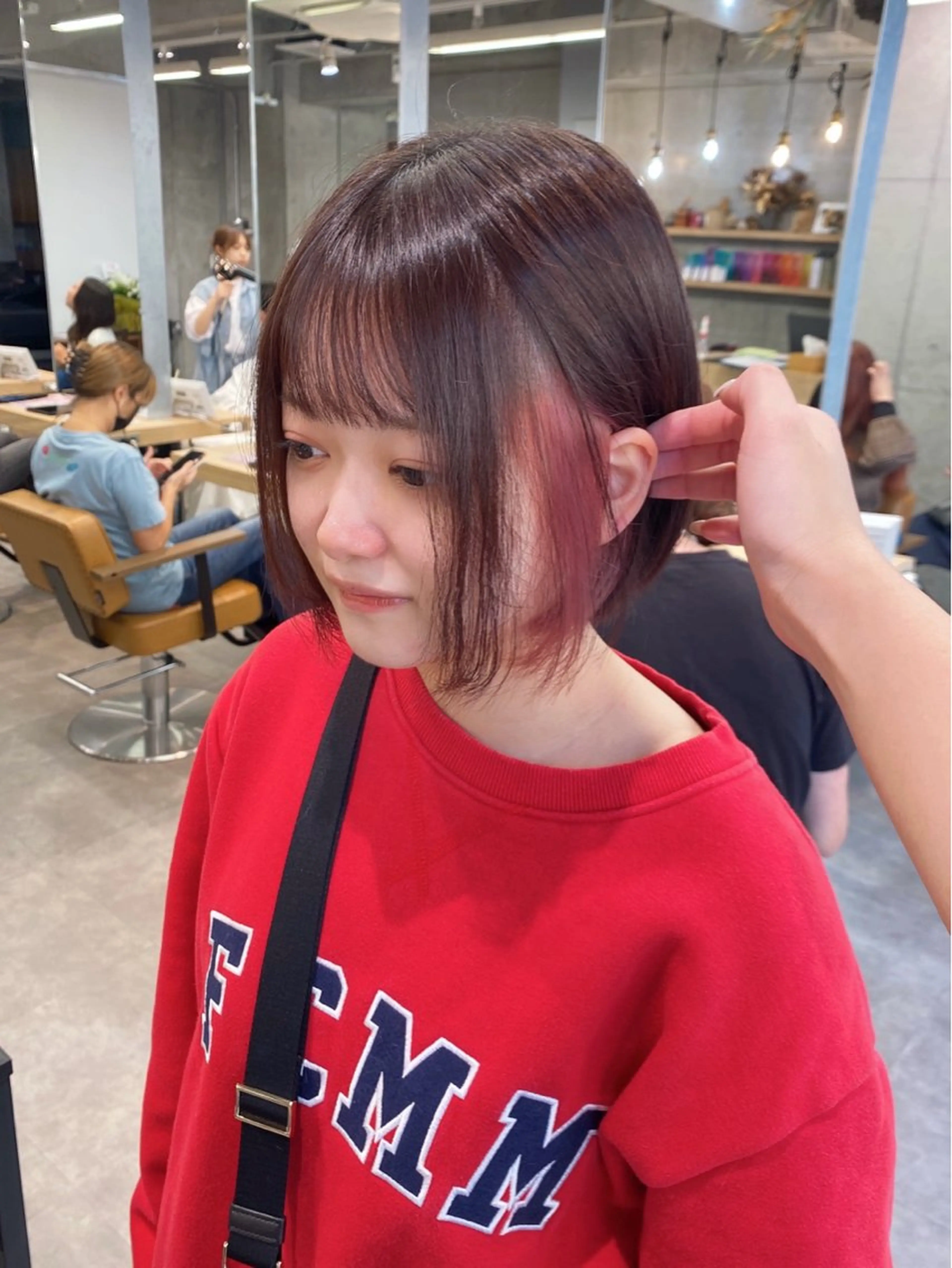 ショート カラー ピンクカラー ヘアカラー トリートメント kaho🧸 / 大人styleのヘアスタイル