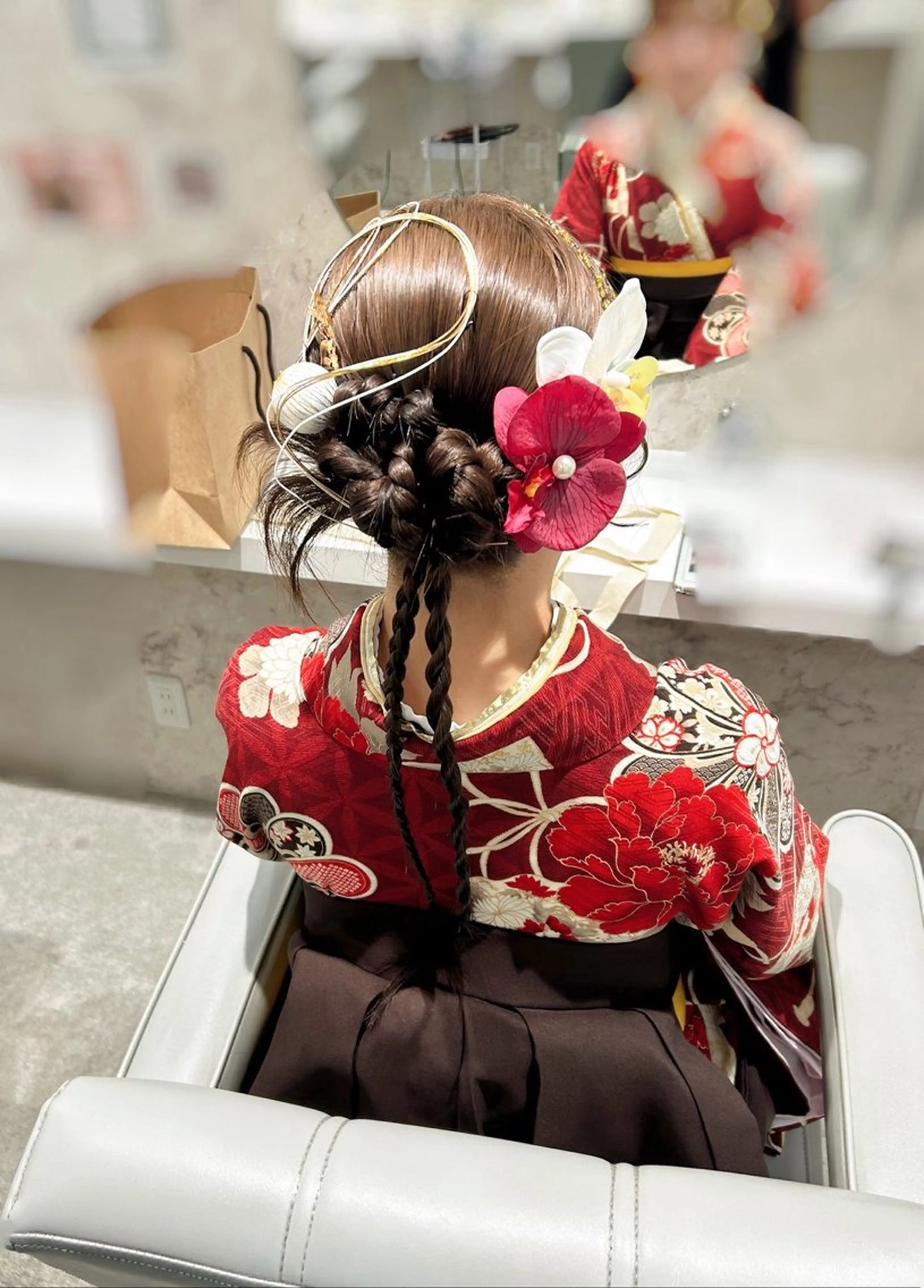 ロング 卒業式のヘアスタイル ベルグロー所属・ベルグローヘアセット 🤍まりこのヘアスタイル