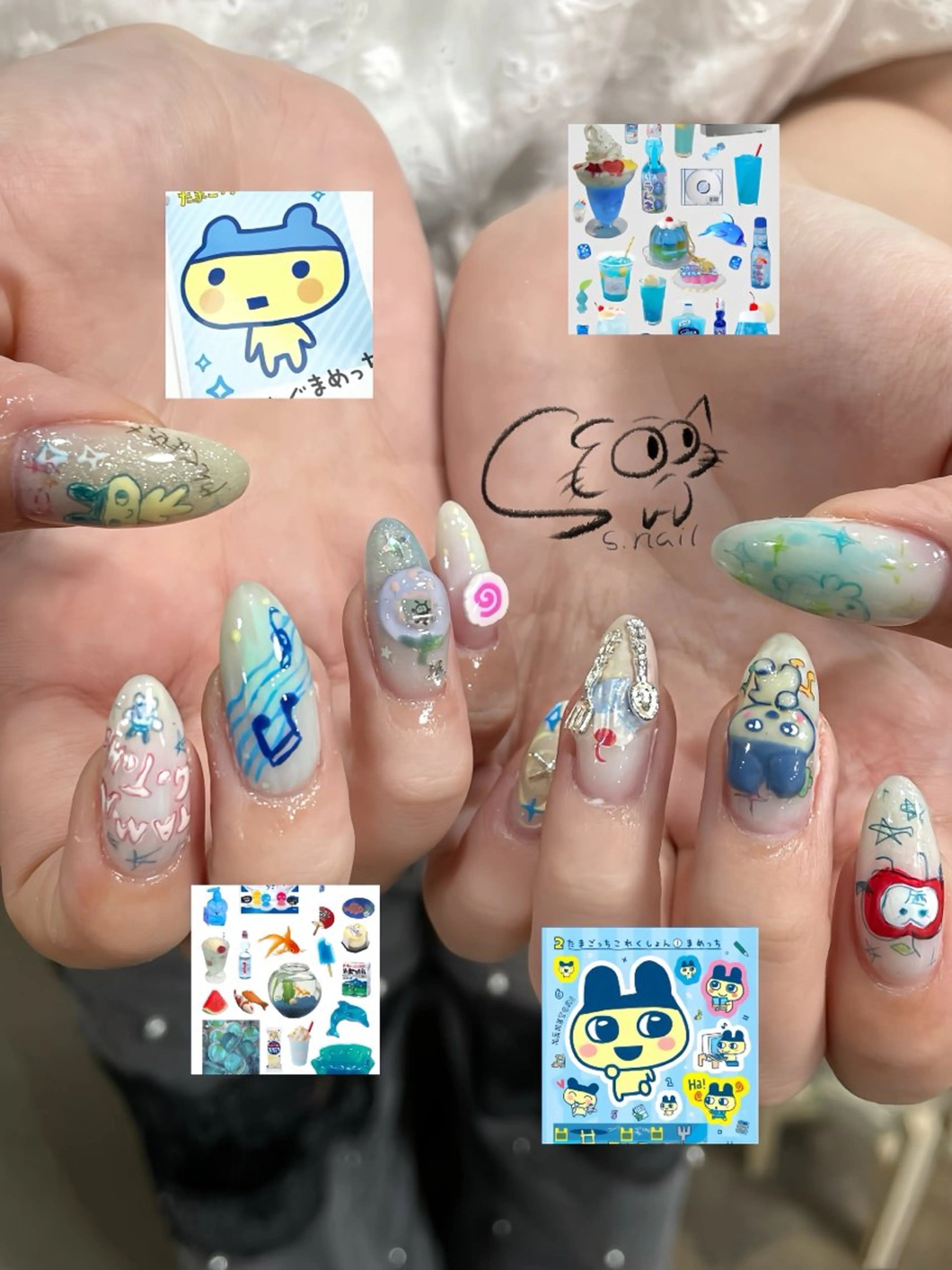 ネイル チークネイル フレンチネイル グラデーション マグネットネイル ワンカラーネイル S.nail _のネイルデザイン