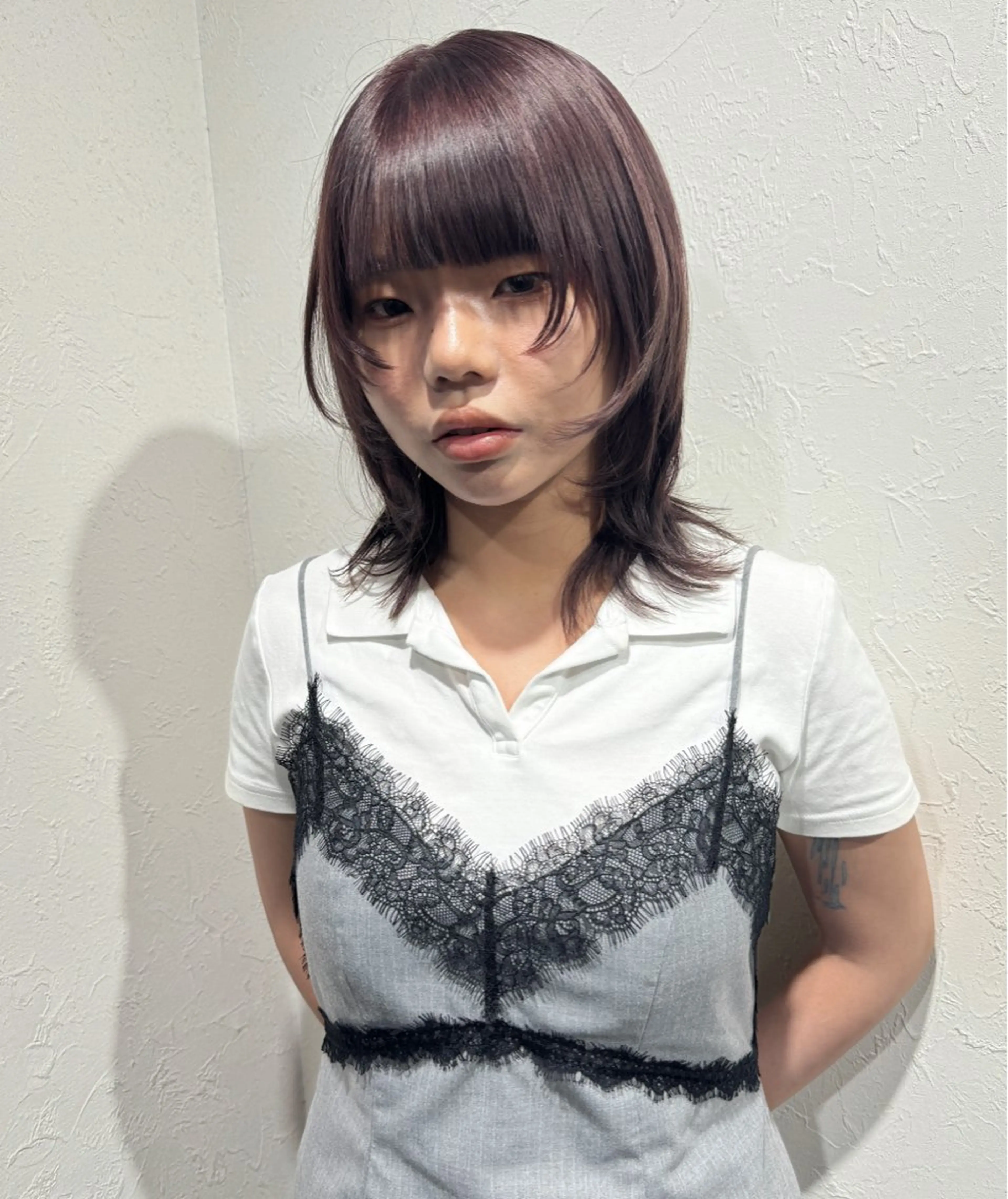 ミディアム カラー ハイトーン/レイヤー /艶カラー🎀のヘアスタイル