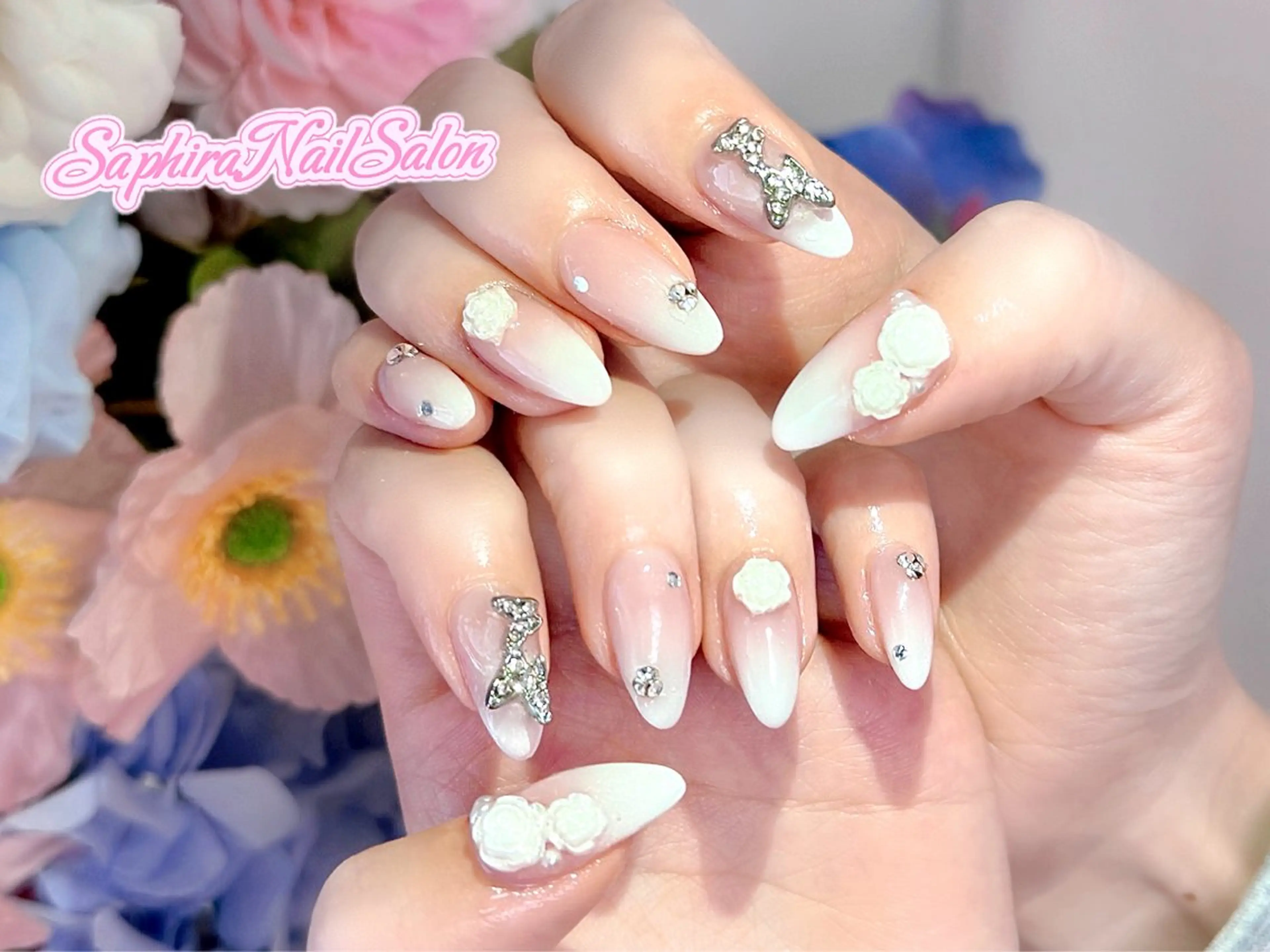 カラー ハンドネイル Saphiraネイル サロン錦糸町のネイルデザイン