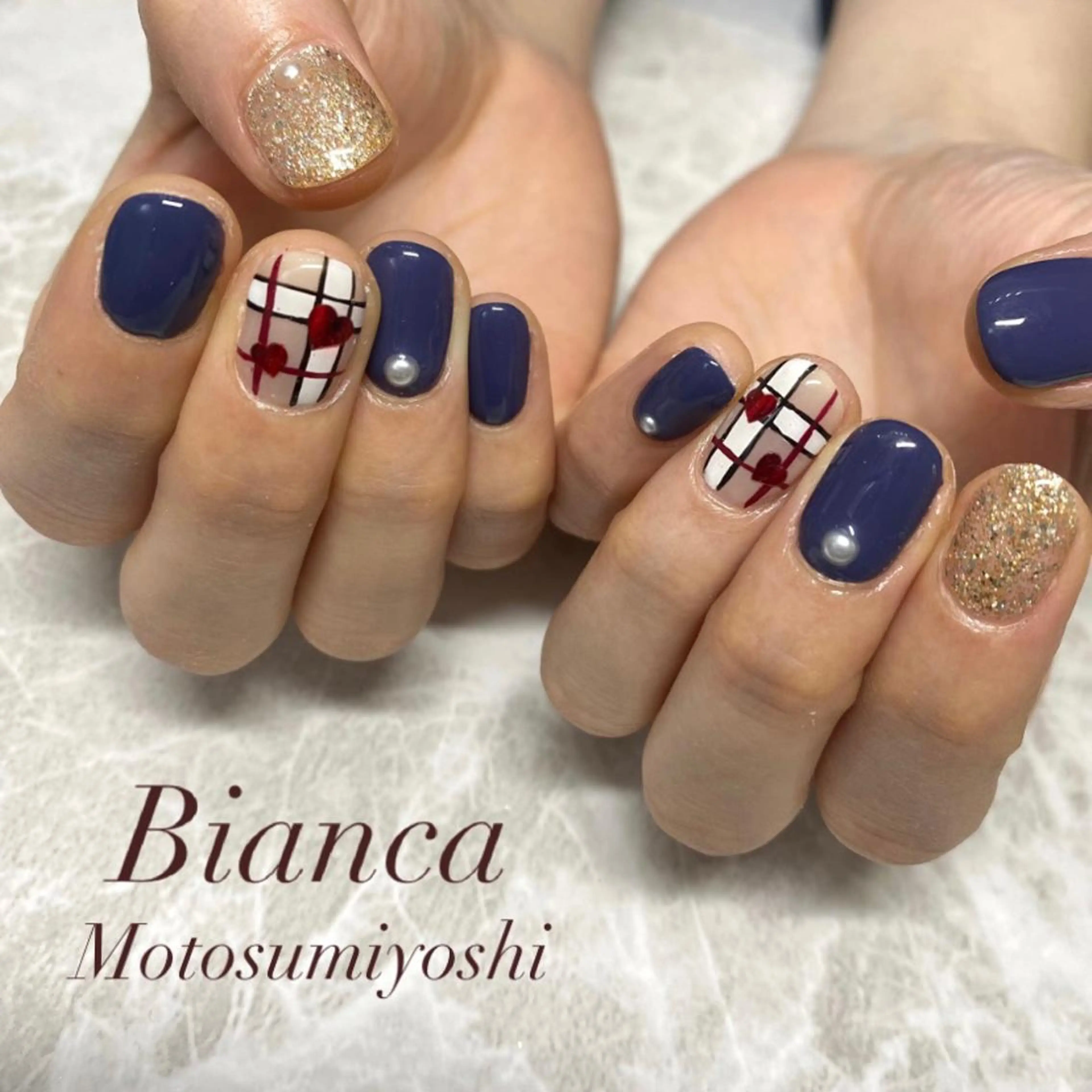 ネイル アニマル柄 オーロラネイル ブラウン 桜ネイル クリアネイル B☆STELLA SUNAKAWAのネイルデザイン