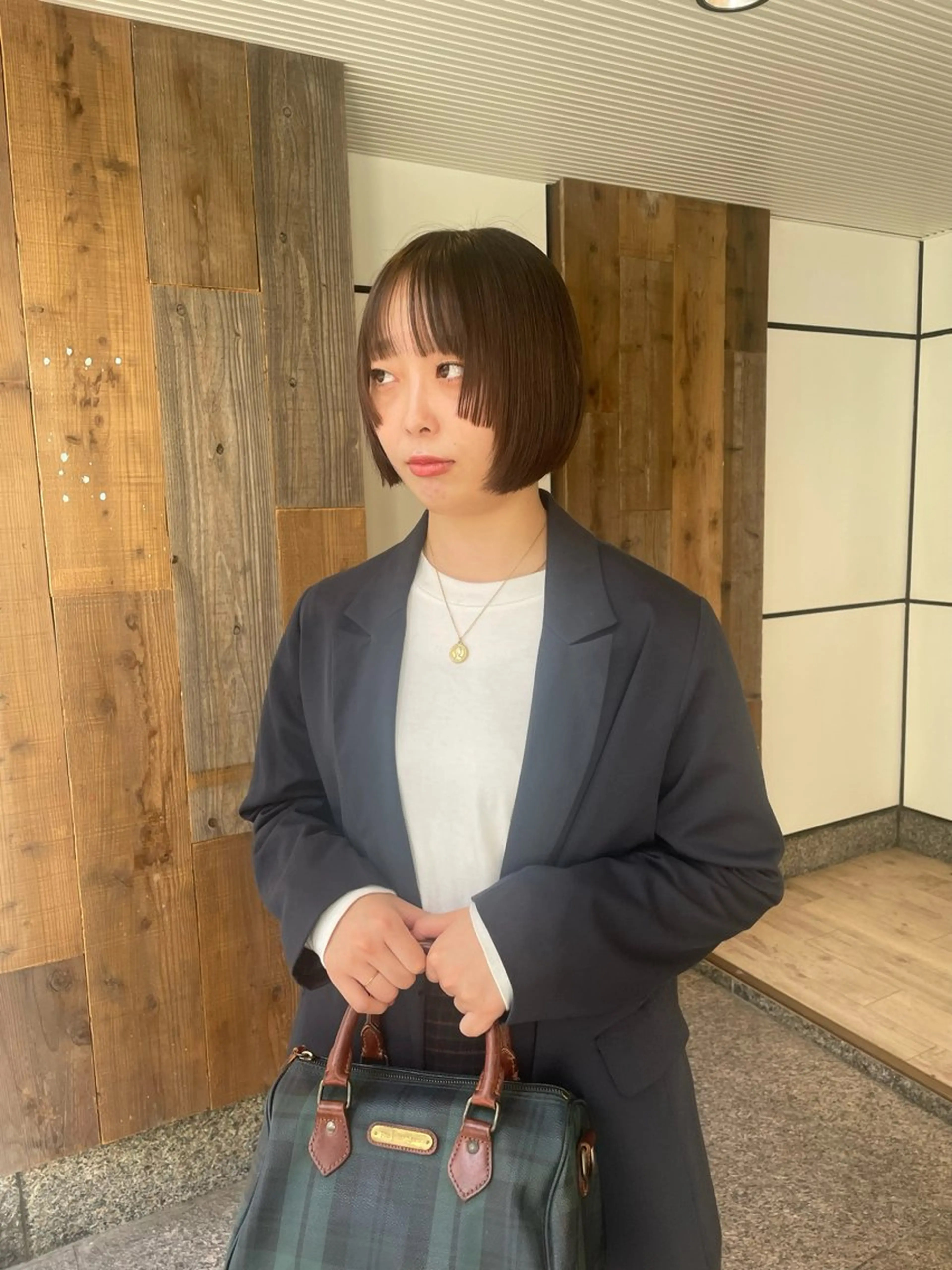 ショート カラー 透明感カラー ヘアカラー 渋谷 留菜のヘアスタイル