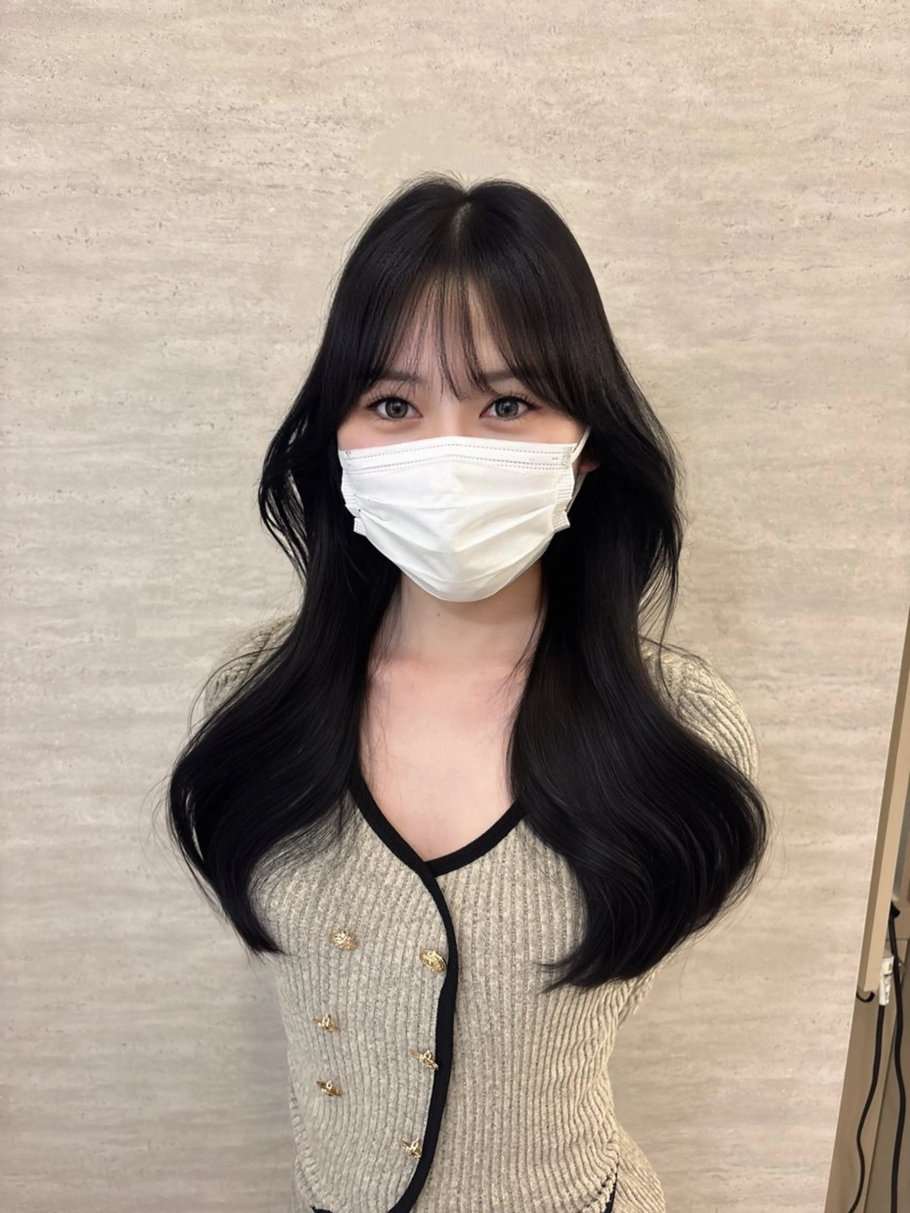 ロング カラー ヘアアレンジ ヘアカラー JUNO韓国ヘア MIAN.⋆𝜗𝜚のヘアスタイル