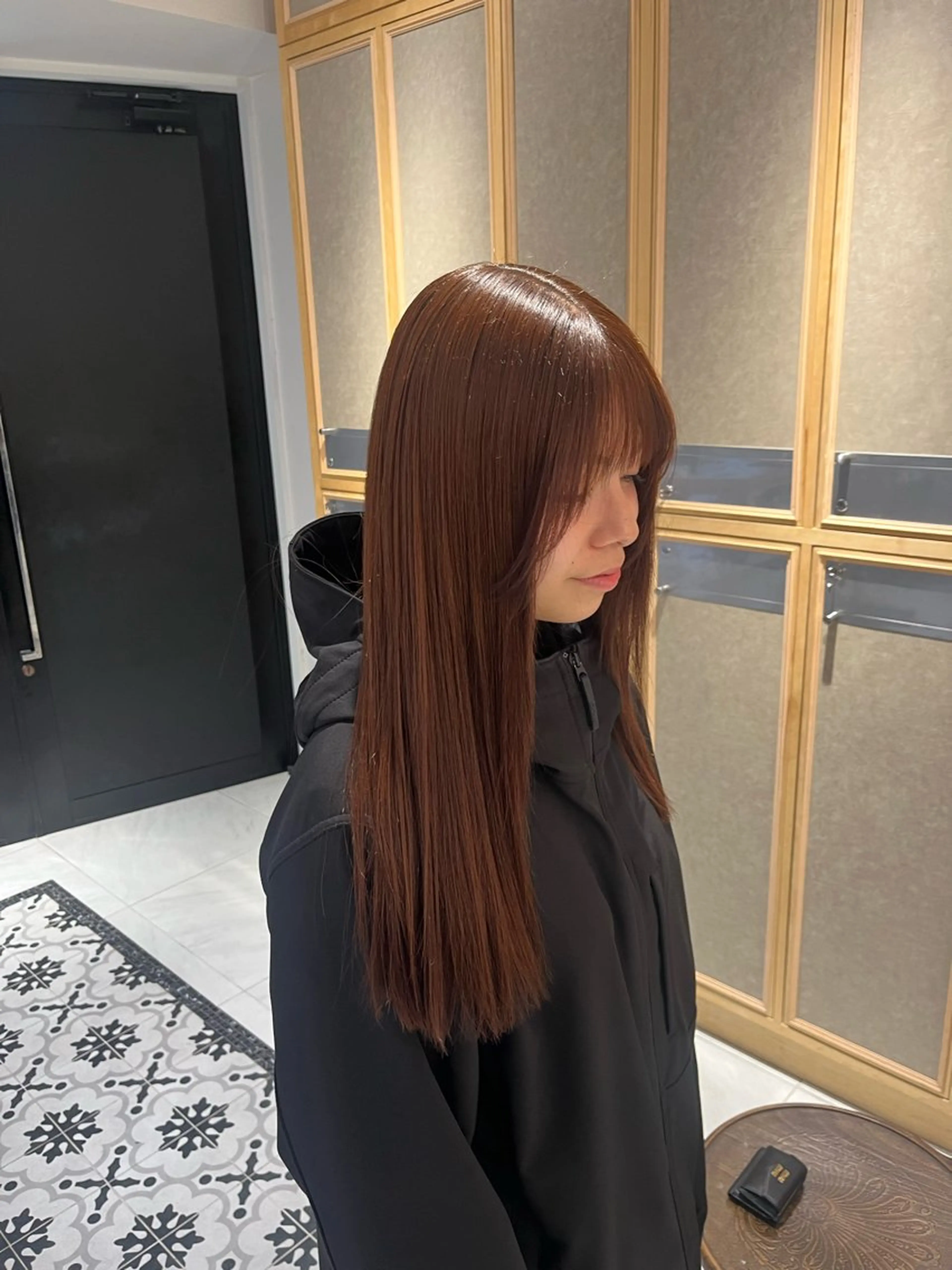 ロング カラー カット ヘアカラー トリートメント ナミ🩶暗髪/暖色 ❤️/透明感/縮毛のヘアスタイル