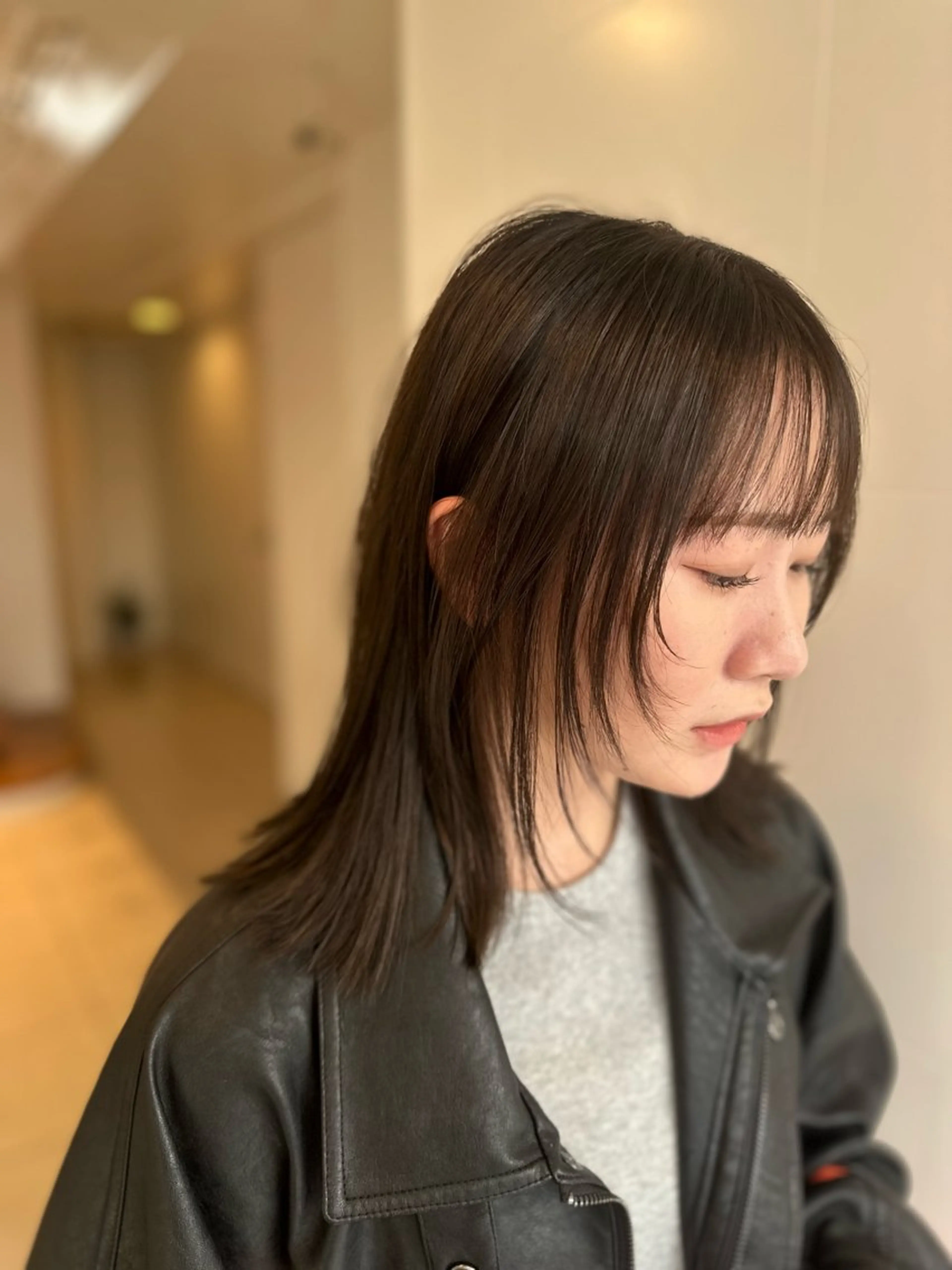 ミディアム カラー カット ヘアカラー 艶カラー／艶髪/川上 慶貴のヘアスタイル