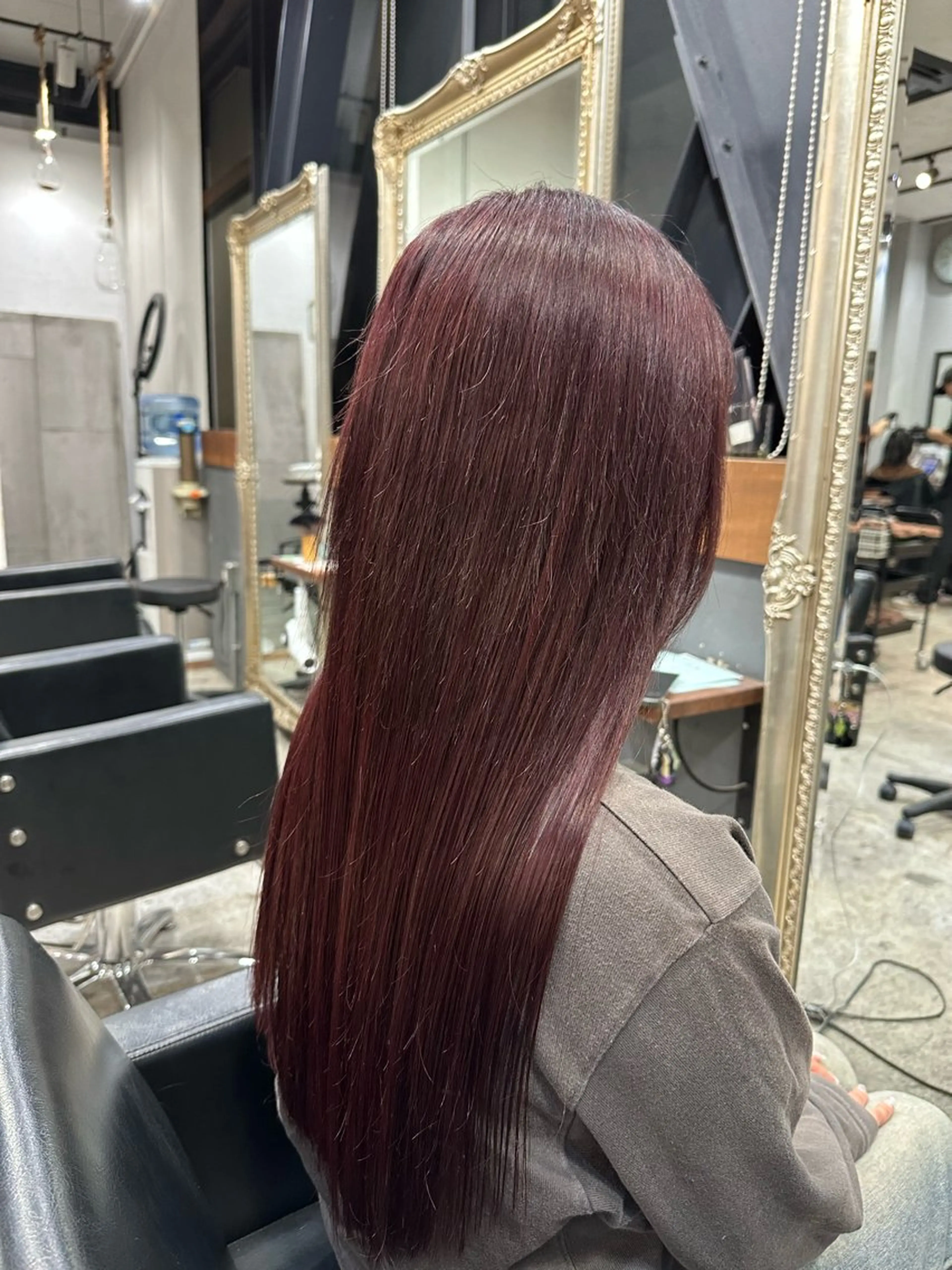 ロング カラー エクステ 大内 志穂のヘアスタイル