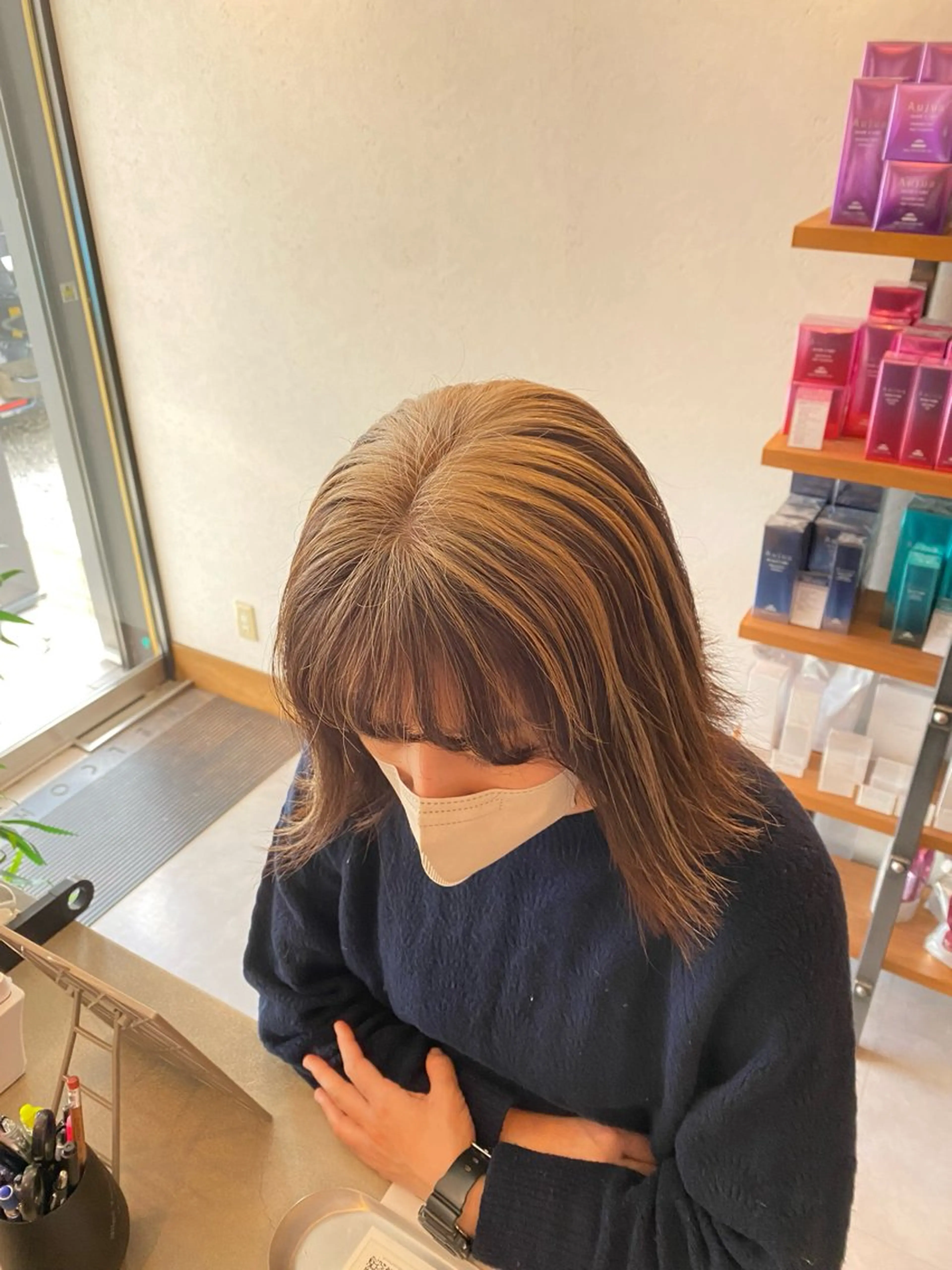 【カット+ケアブリーチ+アンブレラカラー+Aujuaトリートメント】🌈🌈の写真