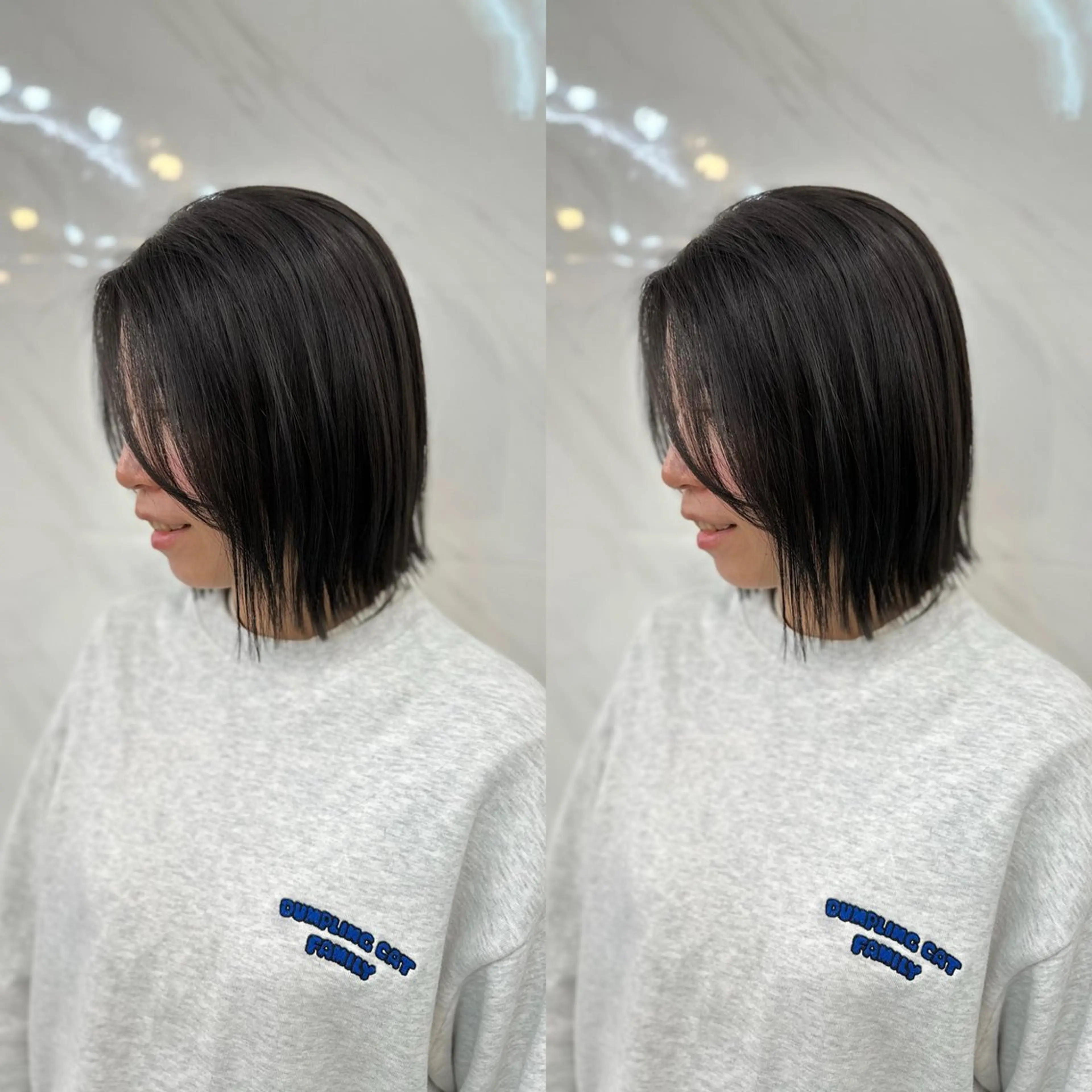 ミディアム ボブ 縮毛矯正 カット 縮毛矯正 トリートメント 縮毛矯正×ボブ💎 髪質改善/木下のヘアスタイル