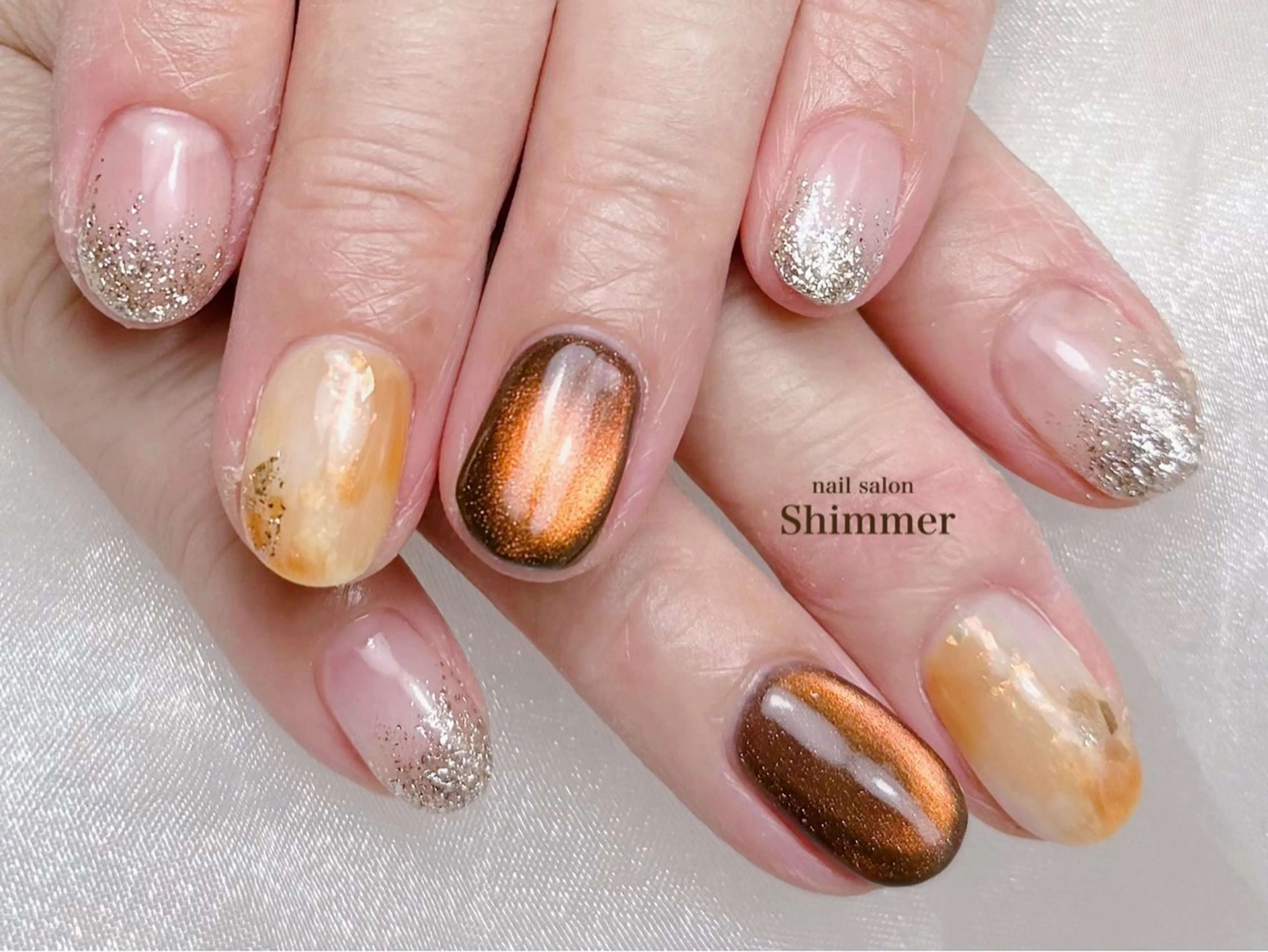 ネイル ハンドネイル Shimmer Risaのネイルデザイン