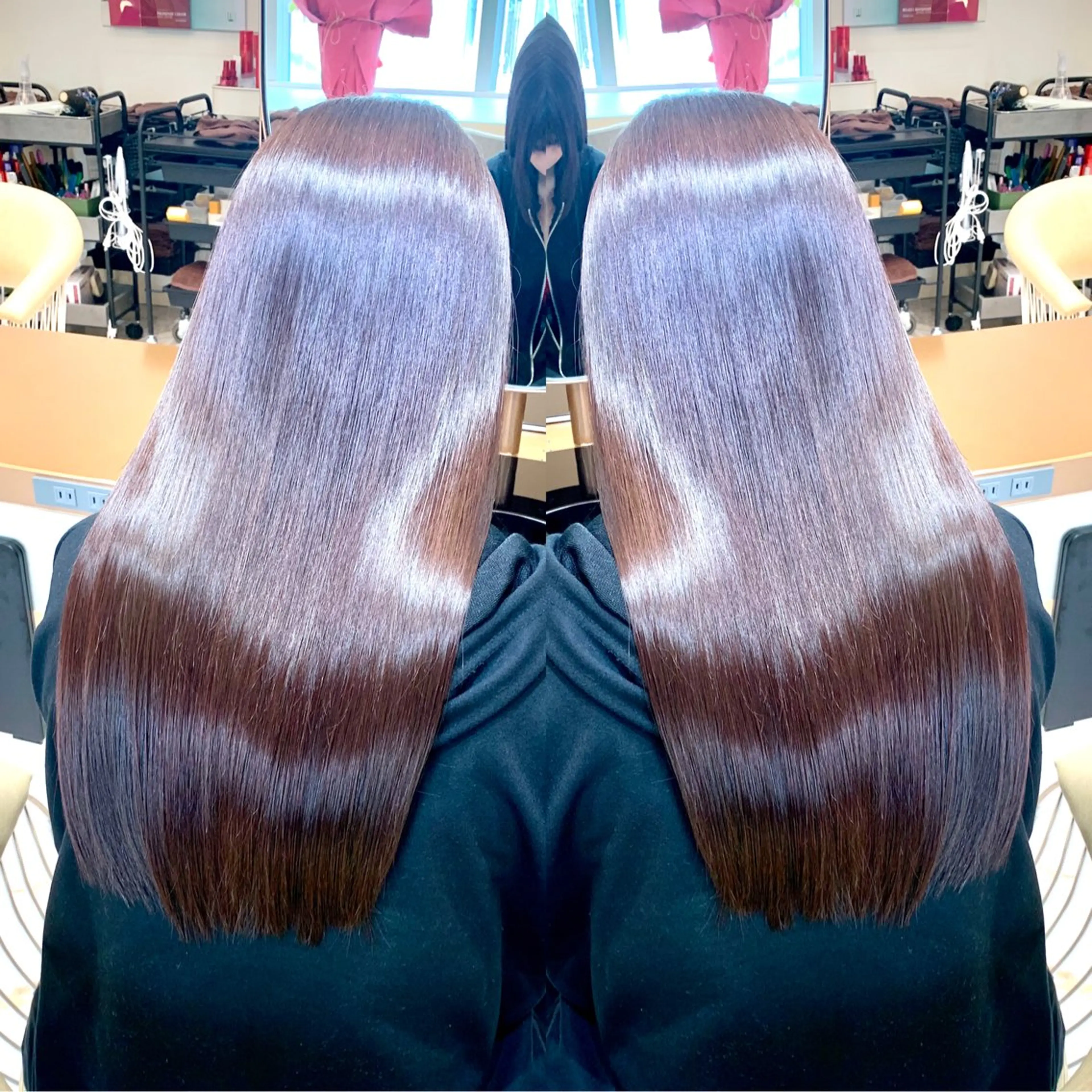 ミディアム カラー パーマ ✨美髪矯正×髪質改善 🍎カイト🍎渋谷のヘアスタイル