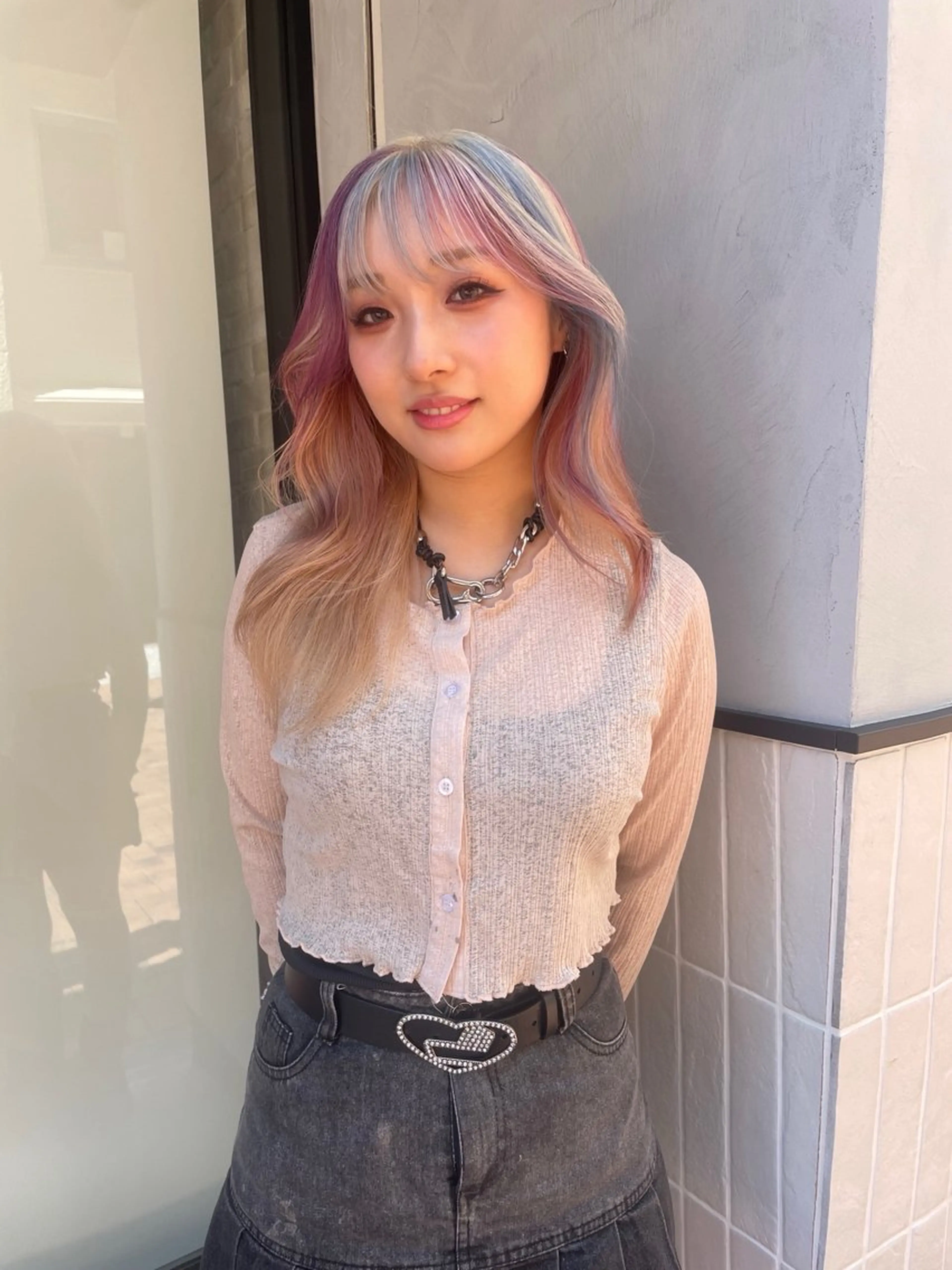 カラー ヘアカラー 🎀ボブ＋ハイトーン シュカ👶🏻のヘアスタイル