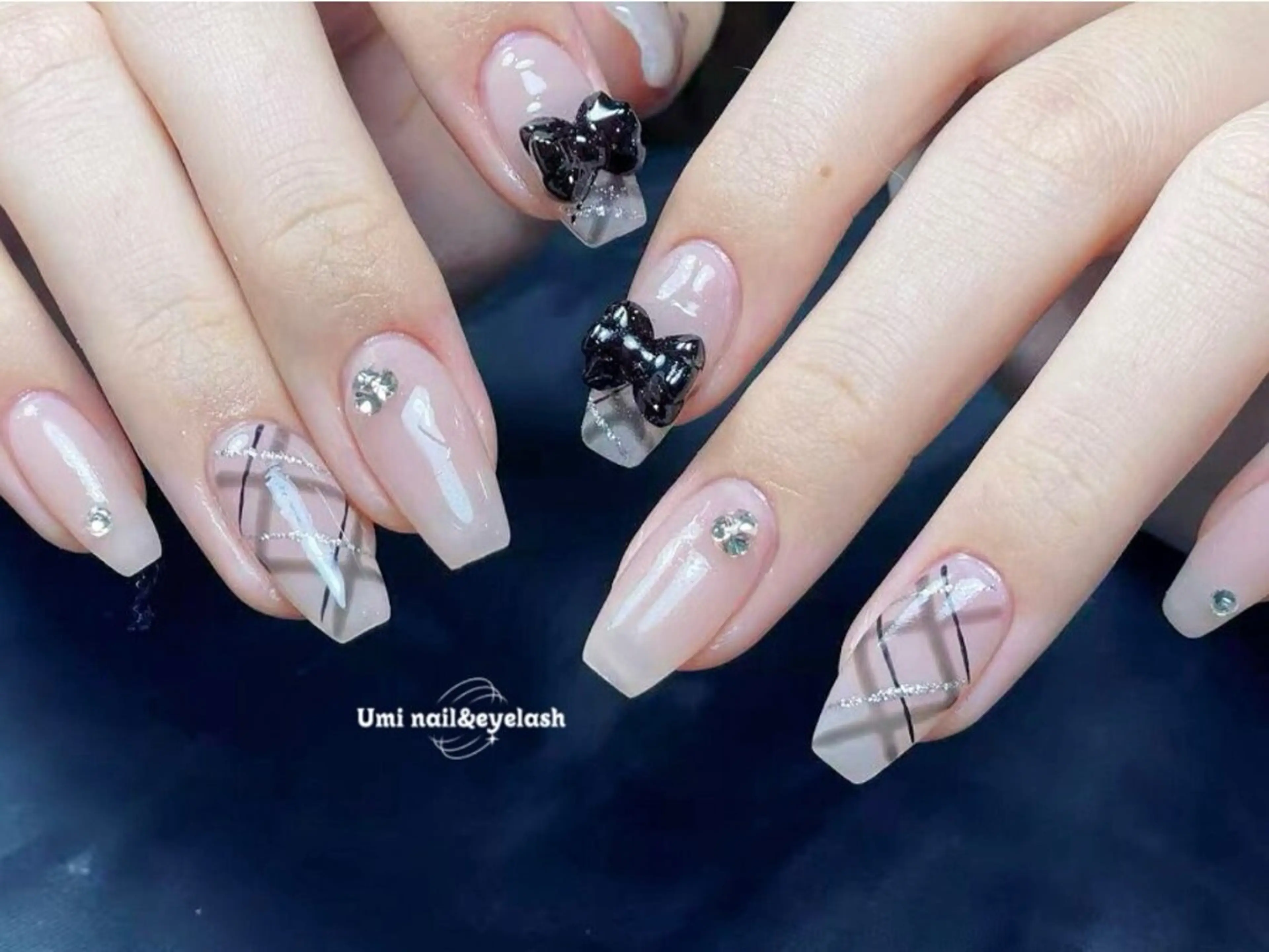 ミディアム ミディアムパーマ 韓国風ヘア ハンドネイル ハンドケア Umi nail& eyelash ゆみのマツエク・マツパデザイン