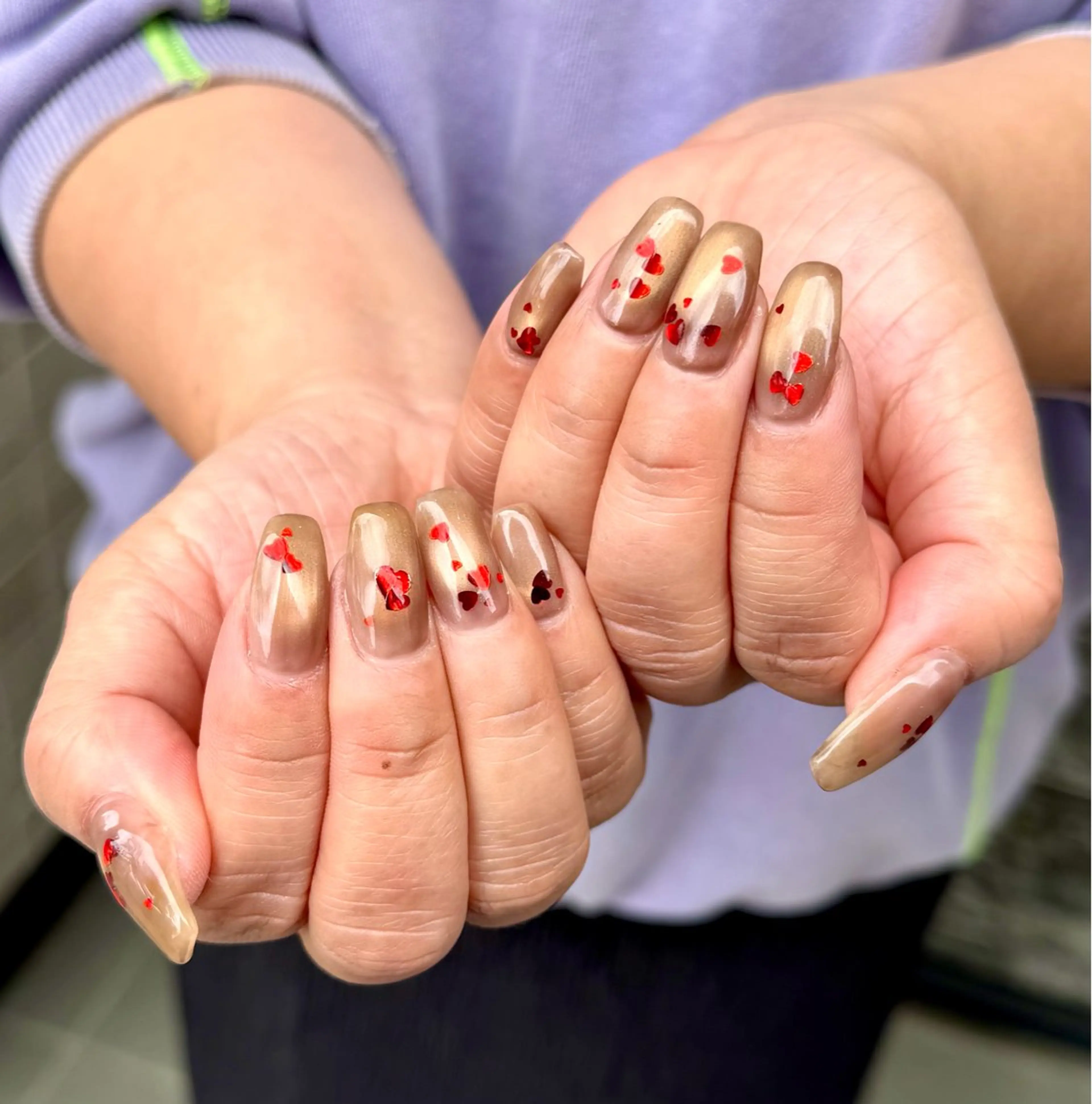 ネイル バレンタイン ハンドネイル HazeGrass NAILのネイルデザイン