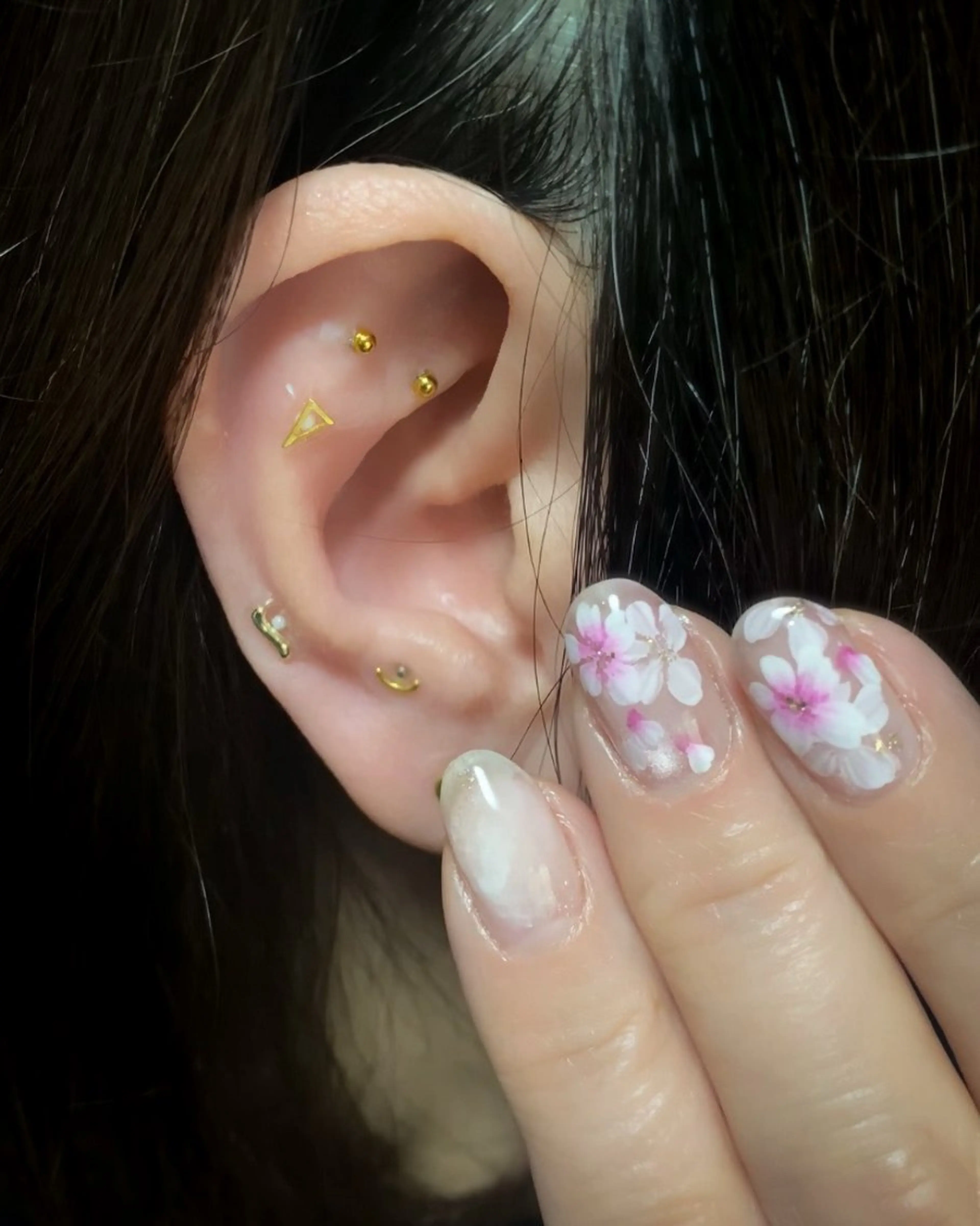 ネイル 春ネイル &.nail/ ニュアンス/持込み可のネイルデザイン