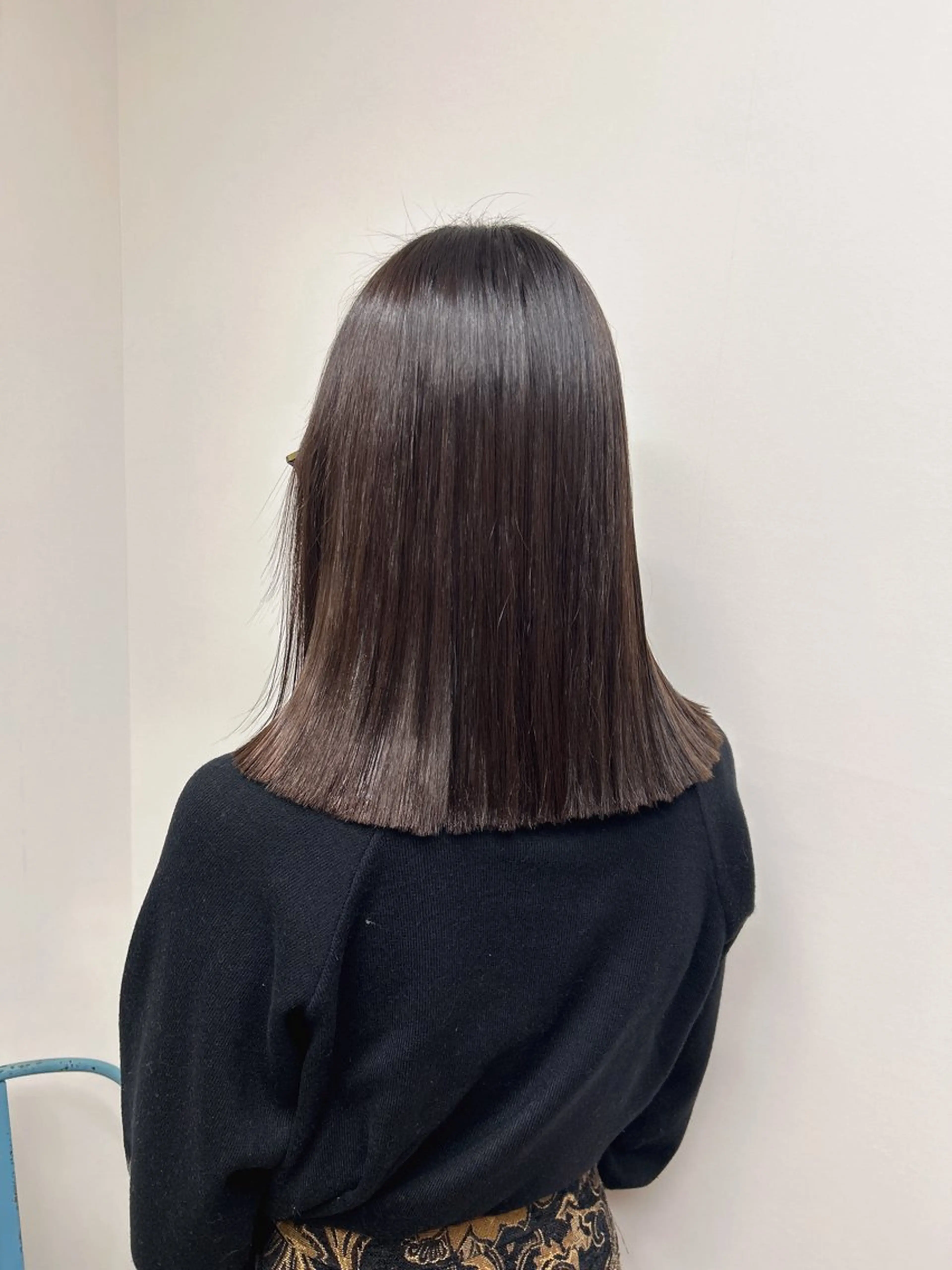 ミディアム カラー カット ヘアカラー トリートメント 伶風/ボブ/ ハッシュカットのヘアスタイル