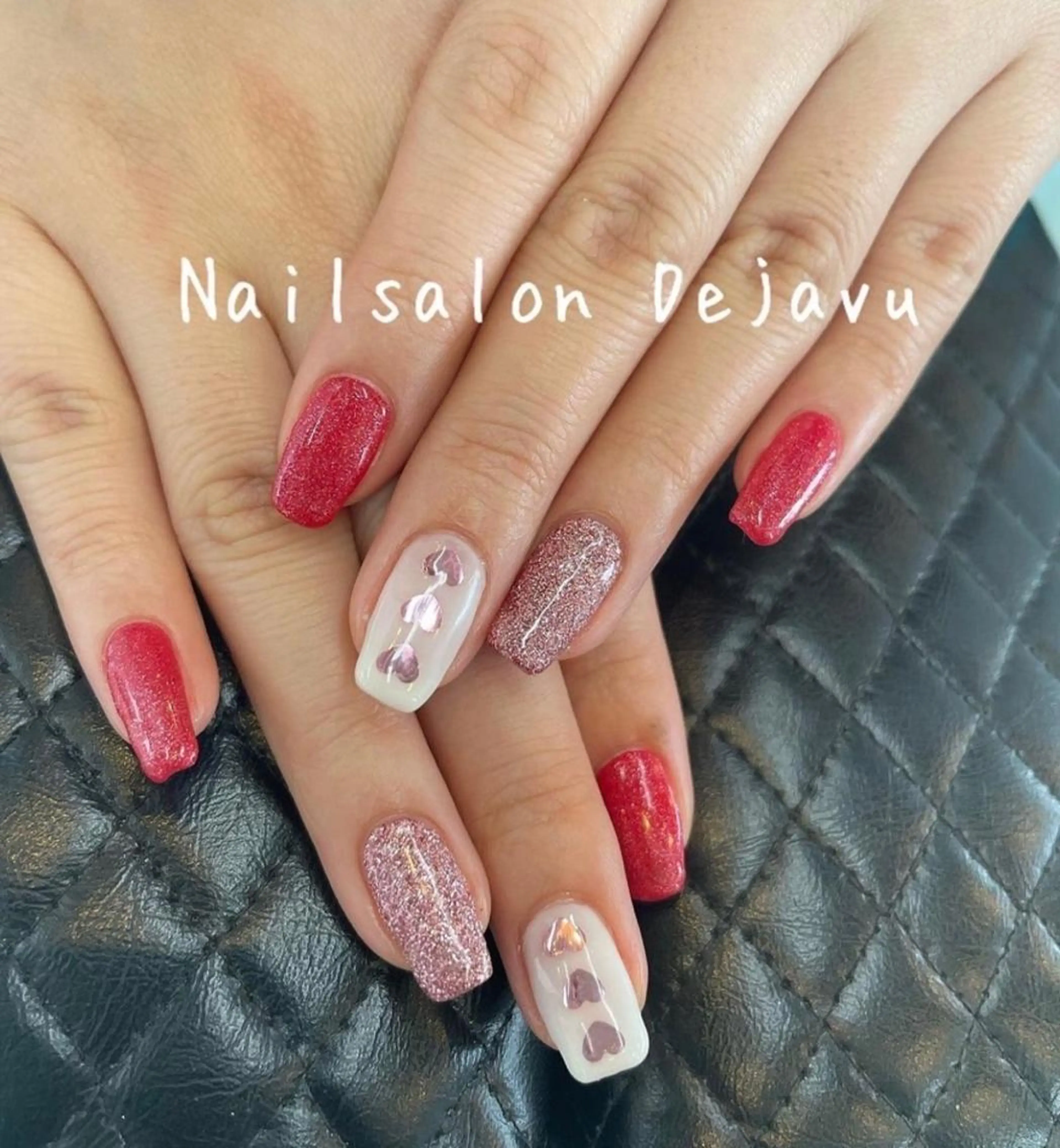 ネイル アートネイル ジェルネイル ハート 持ち込み ワンカラーネイル ハンドネイル Nailsalon Dejavu  Yokosuka所属・Nailsalon Dejavuのネイルデザイン