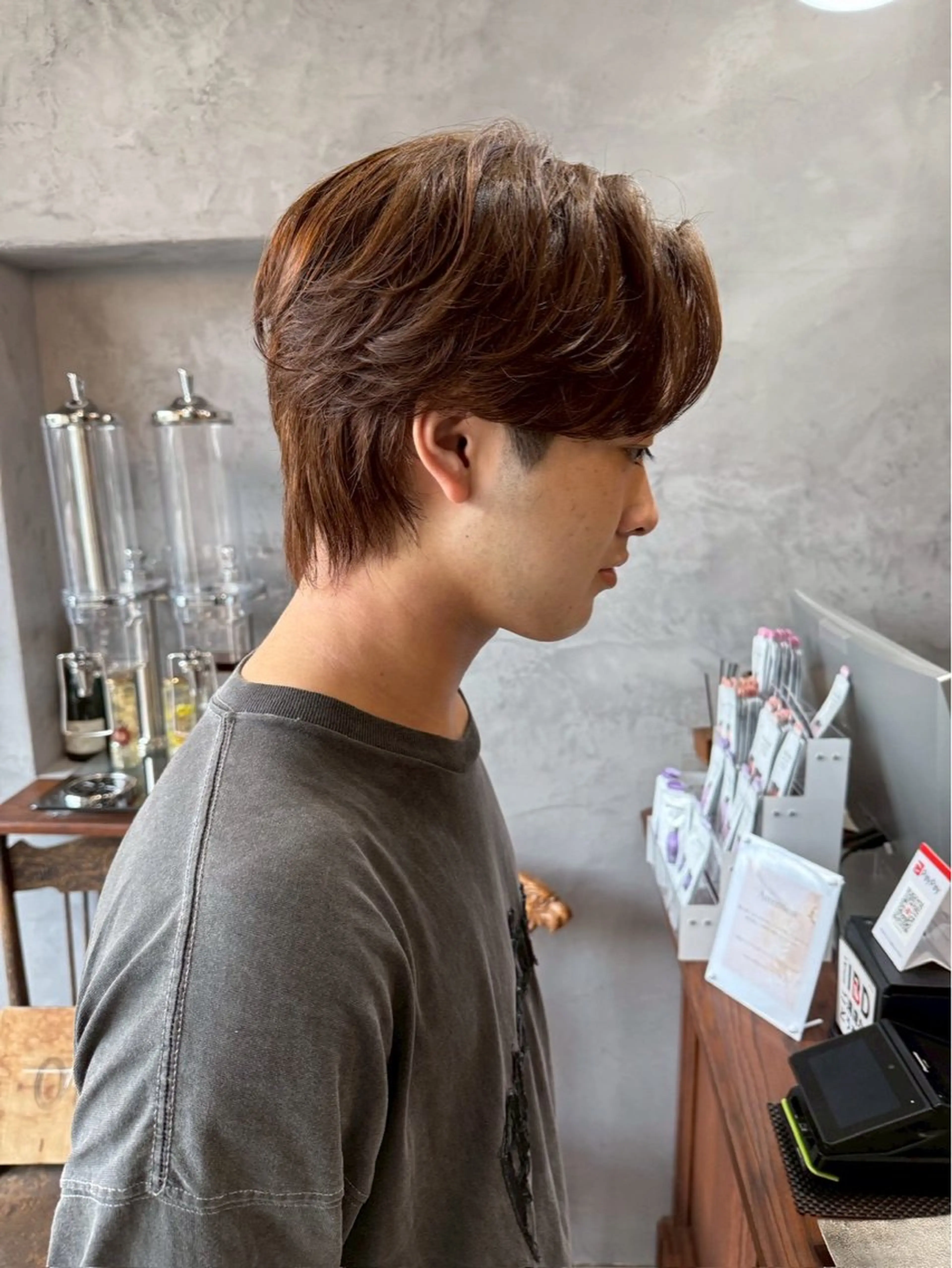 ミディアム メンズ カット 小野 竜聖のヘアスタイル